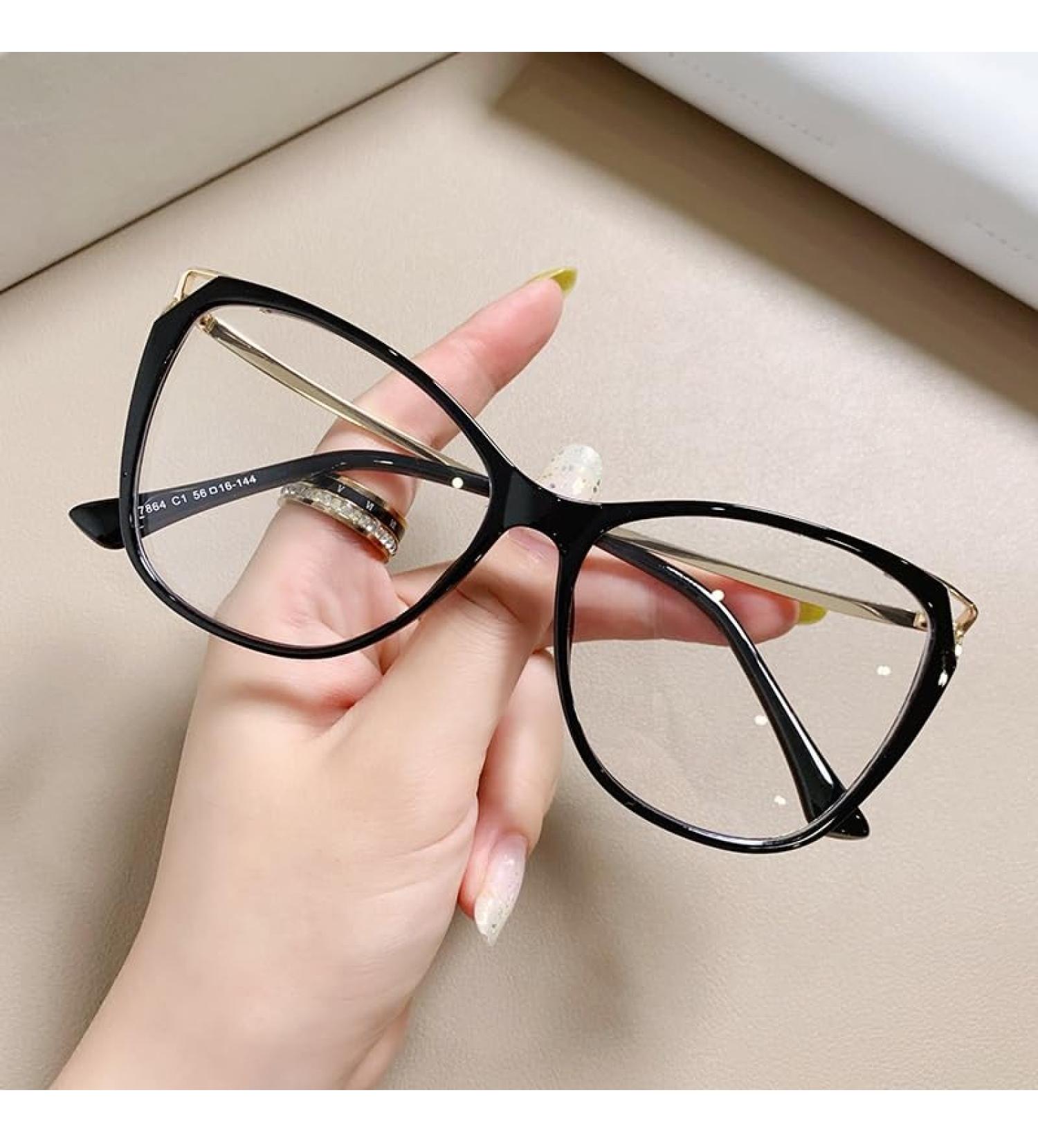 Cat-Eye Blue Light Blocking Reading Glasses - Anti Glare Computer Eyewear - Large +250 Black - Buy Online on GoSupps.com