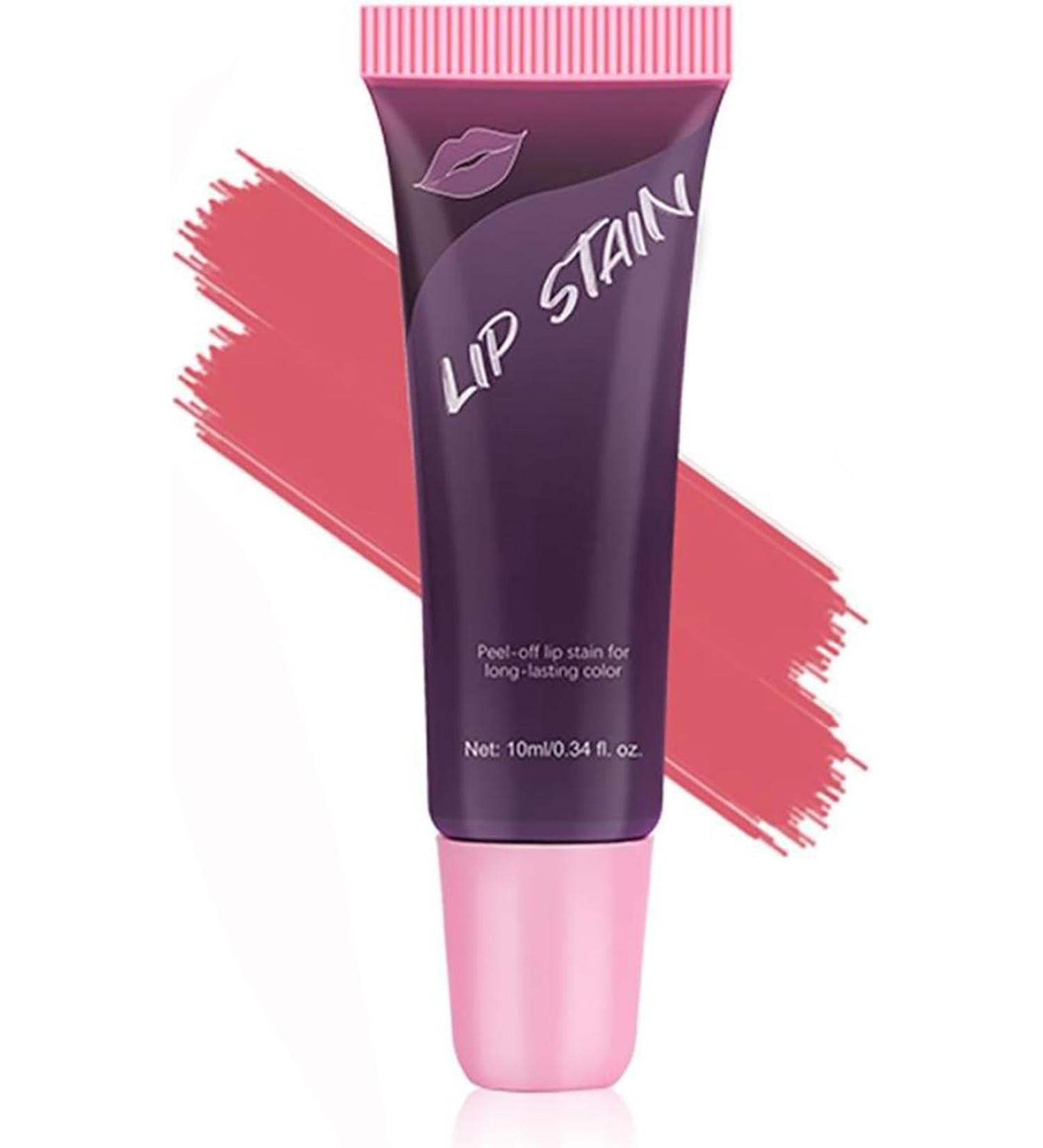 Peel Off Lip Stain Long Lasting Peel Off Matte Lip Gloss Matte Liquid Lipstick Nude Lip Gloss Waterproof Lip Tint Stain Non-Stick Handle Peel Off Lipstick Makeup For Women (B 10ML) - Buy Online on GoSupps.com