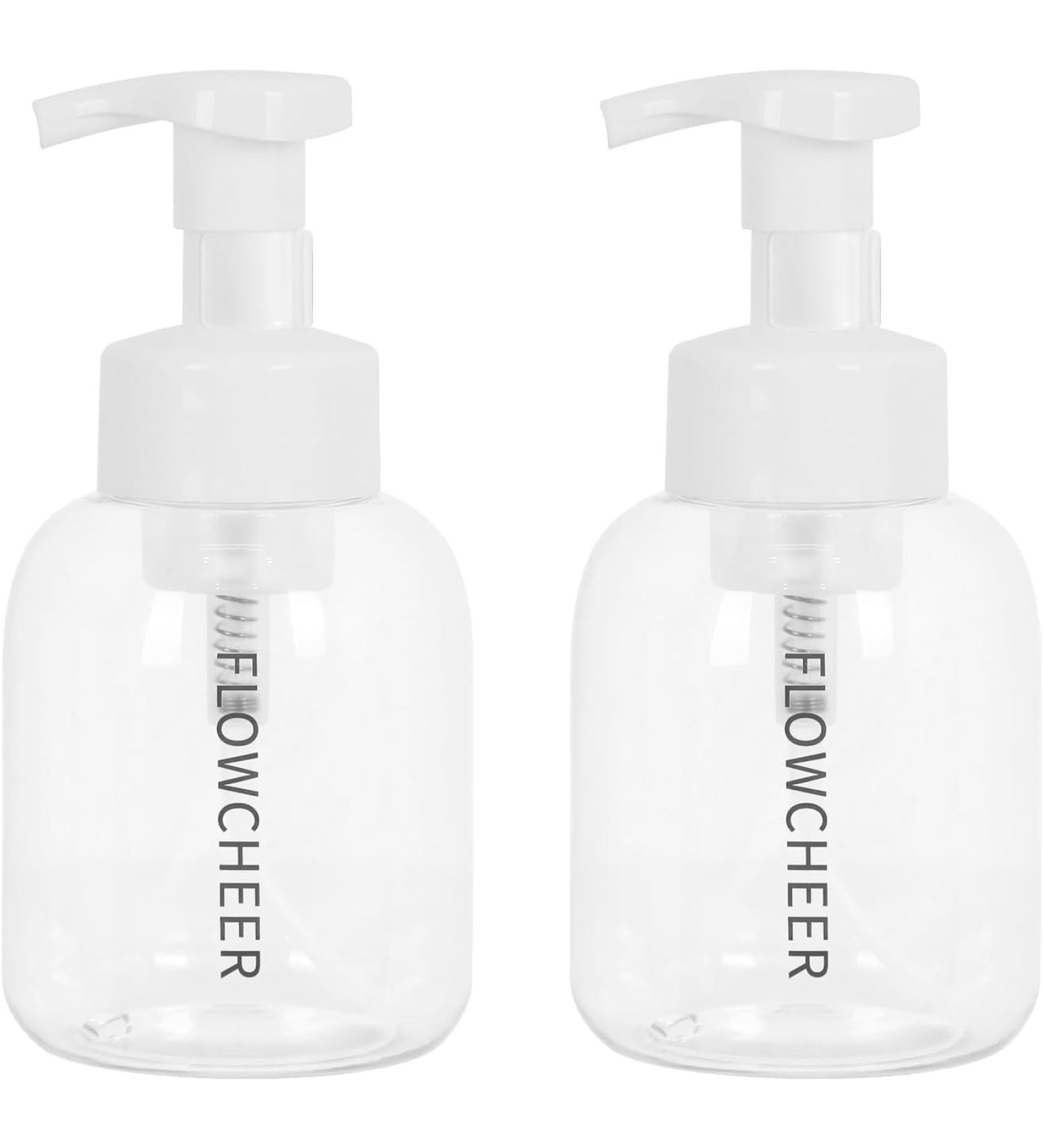 flowcheer Foaming Soap Dispenser Plastic Jar 12 OZ/350 ML Refillable Foam Hand Soap Dispenser Pump Bottle for Kitchen Sink Bathroom 2 Pcs Clear - Buy Online on GoSupps.com