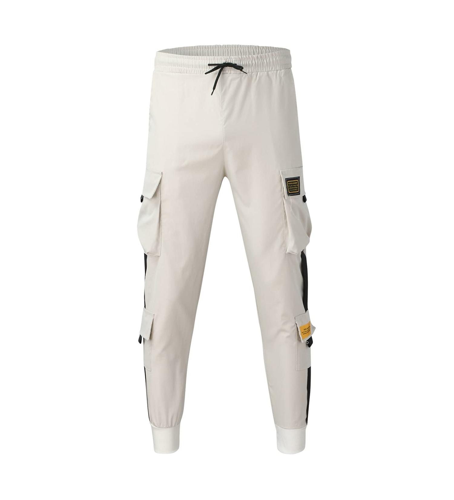 Shop Haiorziyou Men's Jogger Chino Cargo Jeans - Stretch Elastic Harem Pants with Pockets - Khaki XL - International Shipping Available - Buy Online on GoSupps.com