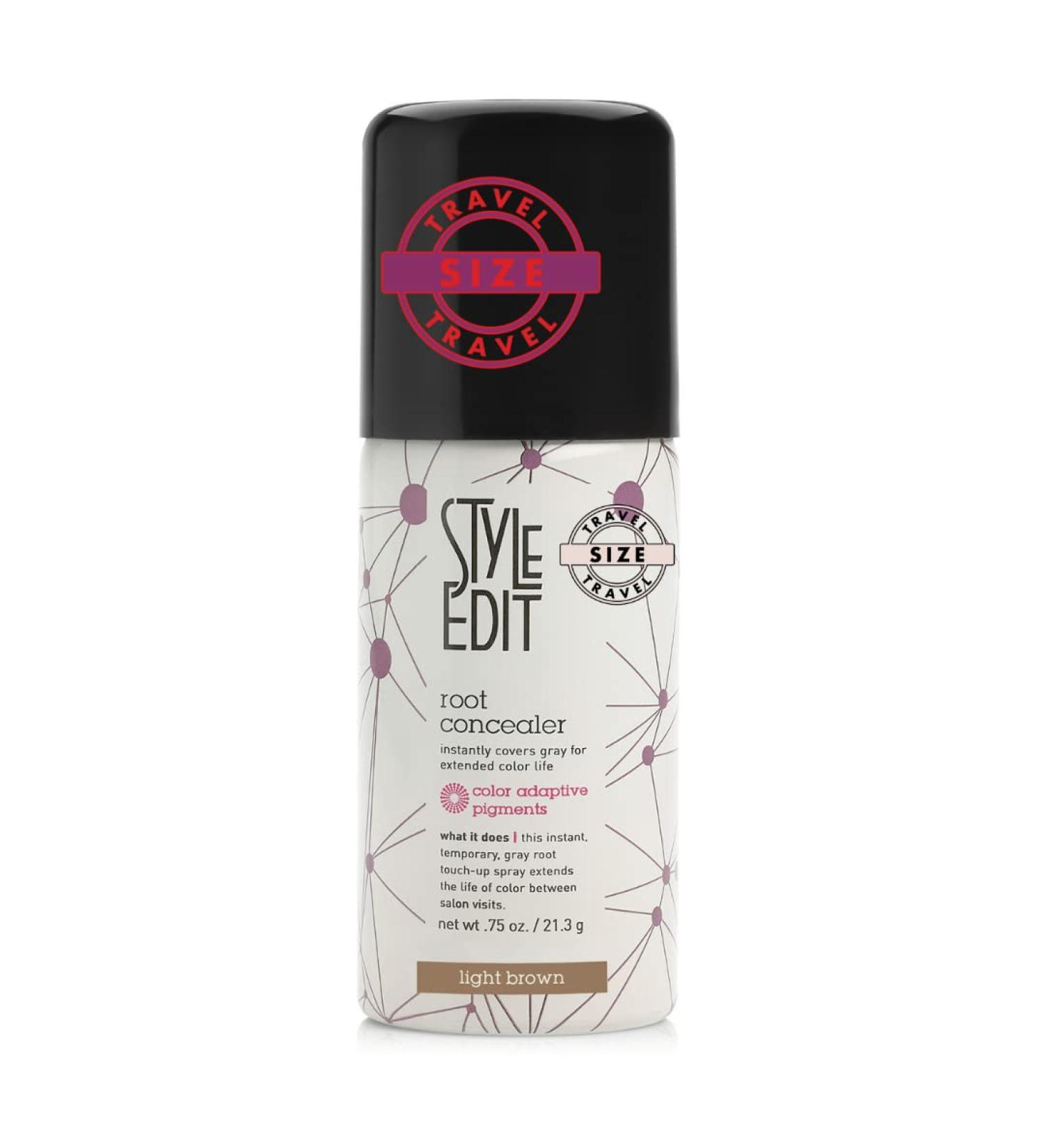 Style Edit Root Touch Up Spray for Light Brown Hair | Gray Coverage Root Concealer | Temporary Light Brown Hair Dye Spray - 0.75 oz Travel Size - Buy Online on GoSupps.com