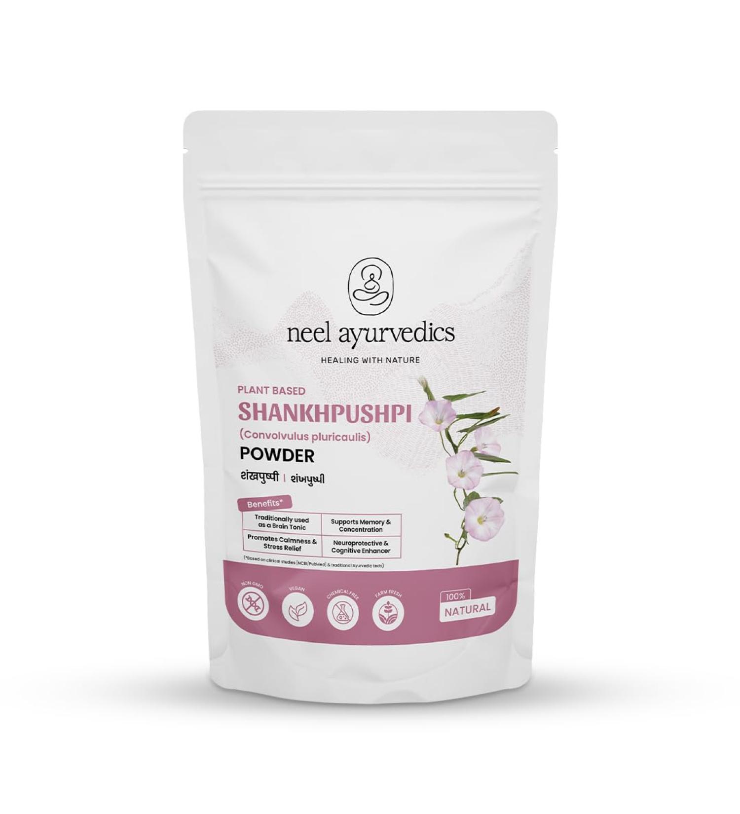 Neel Ayurvedics Shankhpushpi Shankhini Powder 300 GM - Buy Online on GoSupps.com