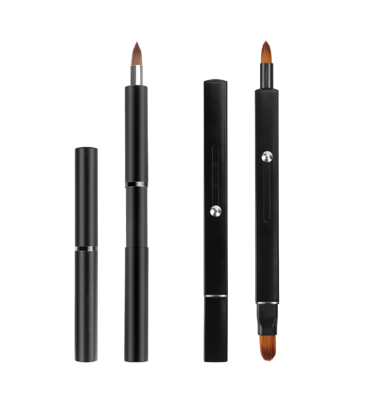 Arqumi 2 Pack Lip Applicator Set - Dual-ended & Retractable Brushes for Lip Gloss Lip Mask Eyeshadow | Perfect Makeup Tools - Buy Online on GoSupps.com