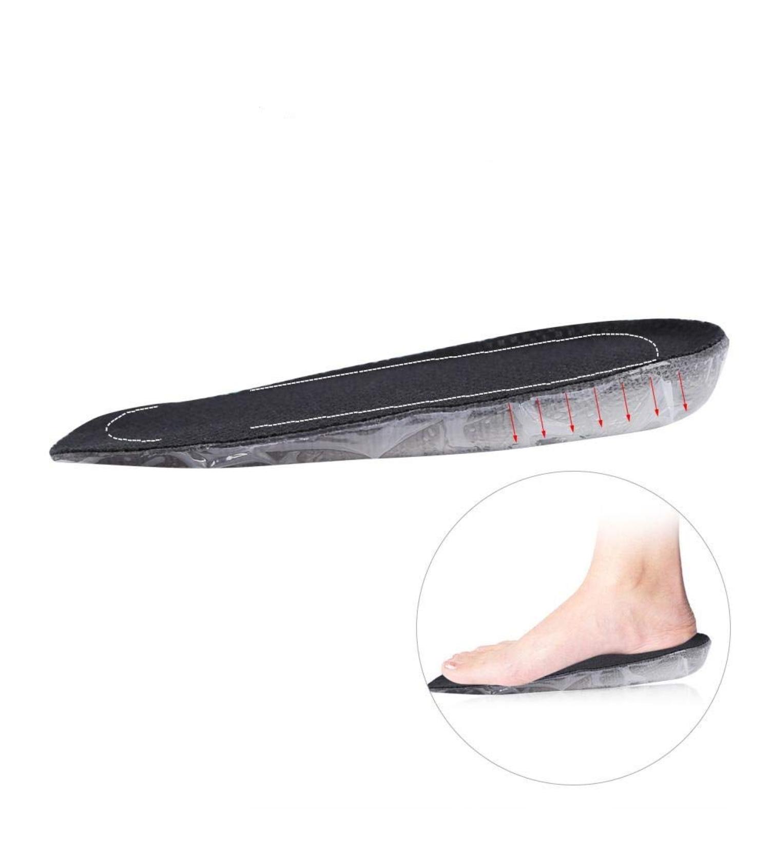 Invisible Silicone Insoles for Men | Height-Enhancing Cutable Shoe Inserts for Foot Pain Relief & Fasciitis - Upgrade Comfort & Style! - Buy Online on GoSupps.com