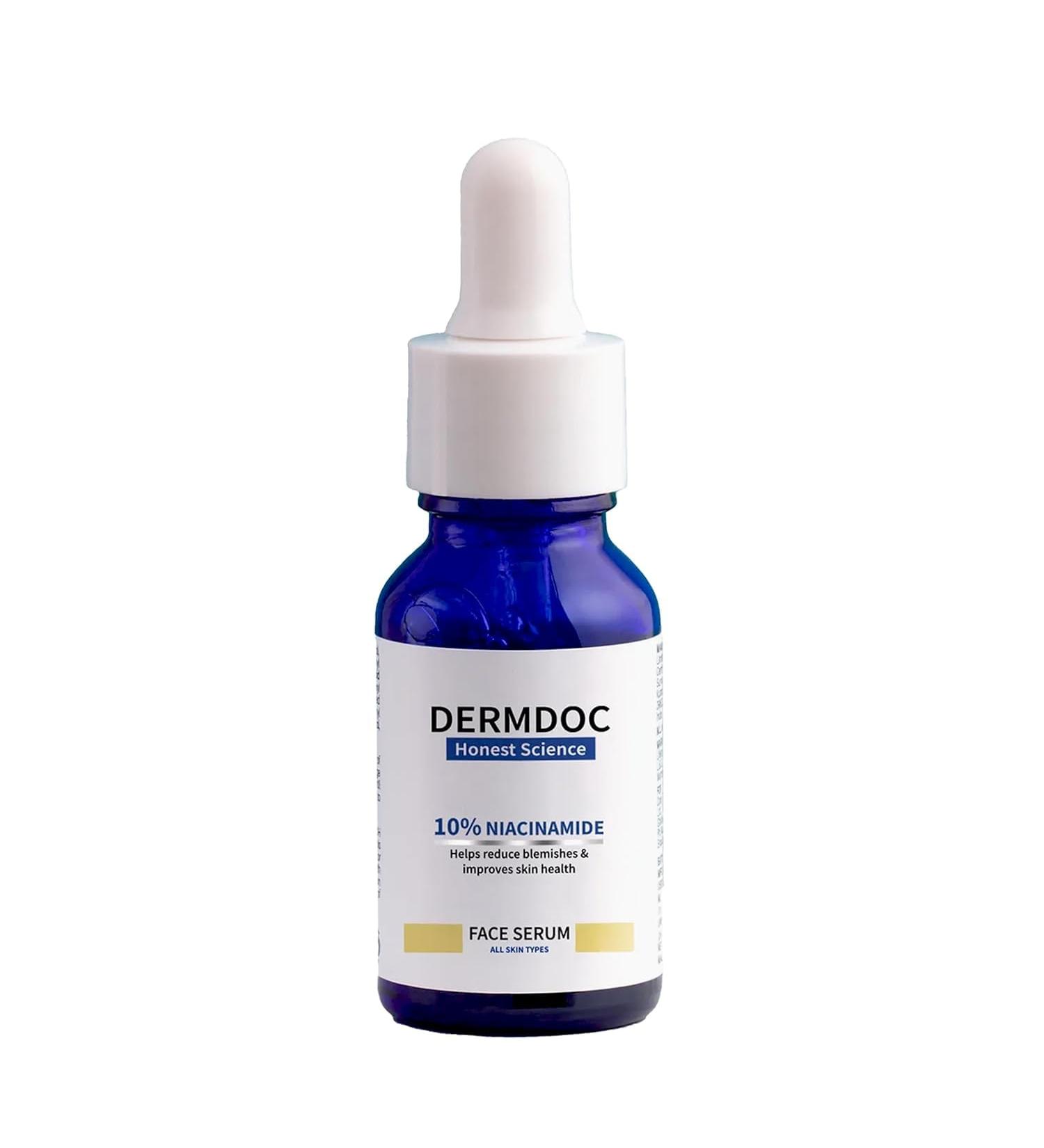 Derm'Doc 10% Niacinamide Face Serum 30ml | All Skin Types | Controls Sebum Production | Minimizes Pores | Helps Reduce Hyperpigmentation & Age Spots | Improves Skin Texture | Hydrates and Moisturizes - Buy Online on GoSupps.com
