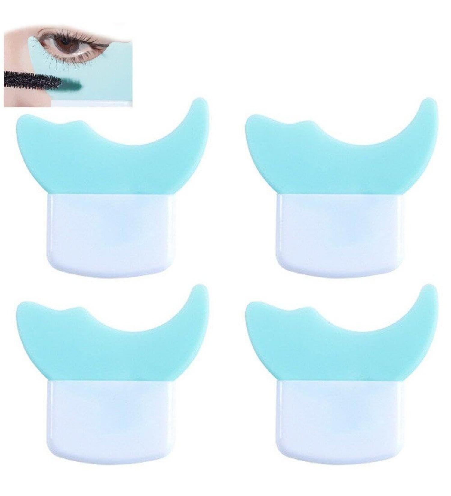 Mascara Shield Guard 4pcs/Set Eyelash Makeup Applicator Tool Eyeliner Auxiliary Tool Pads Silicone Resusable Eyeshadow Guard Pads Blue - Buy Online on GoSupps.com
