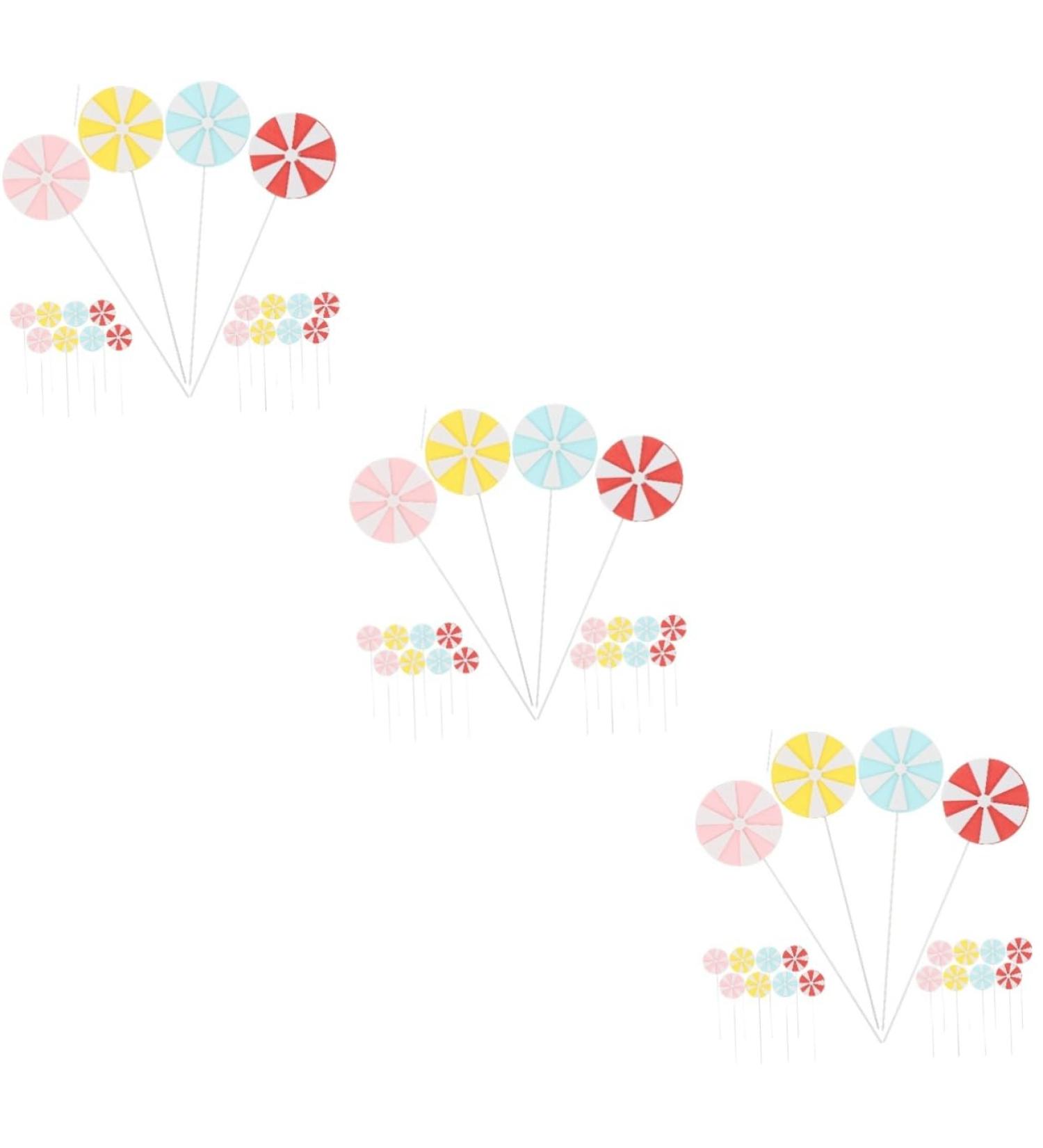 Alipis 72 Pcs Lollipop Plugin Fake Lollipop Candy Themed Hamster Carrier Foam Birthday Cake Child Dessert - Buy Online on GoSupps.com