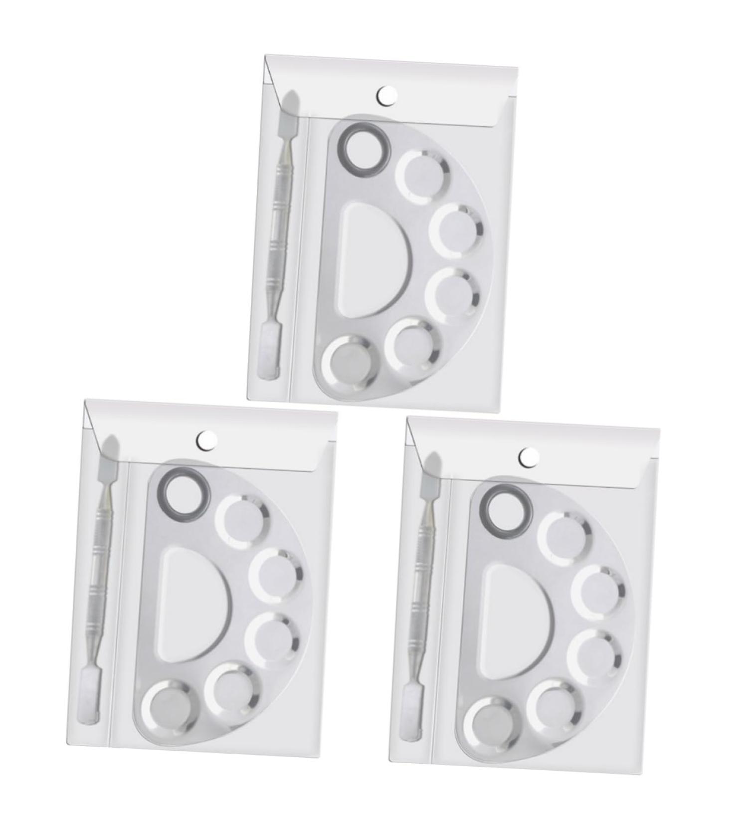 3 Sets Stainless Steel Makeup Palette Kit - Nail Art & Cosmetic Mixing Tool | Buy Now - Buy Online on GoSupps.com