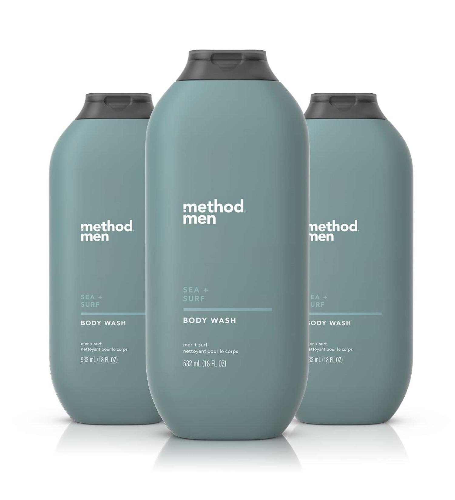 Method Men Sea + Surf Body Wash - Paraben & Phthalate Free - 18 Fl Oz (Pack of 3) - Buy Online on GoSupps.com