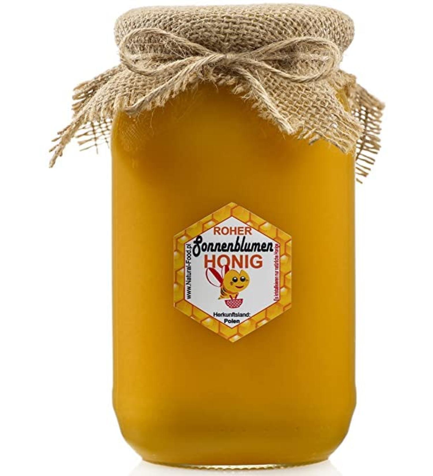 Natural Raw Sunflower Honey 11kg - Unfiltered & Pure from Beekeeper - Perfect Gift Idea - Buy Online on GoSupps.com