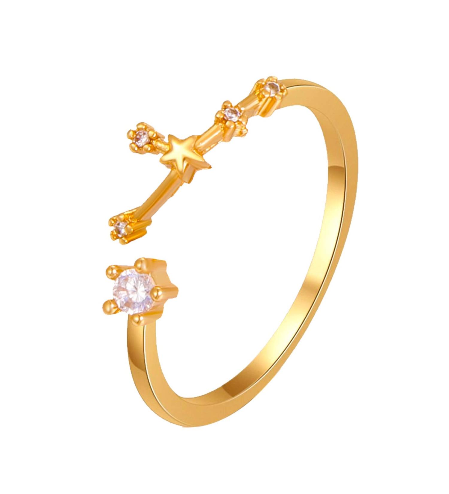 Subeline 12 Constellation Adjustable Ring - Horoscope Collection Birthstone Gift for Women & Teen Girls - Buy Online on GoSupps.com