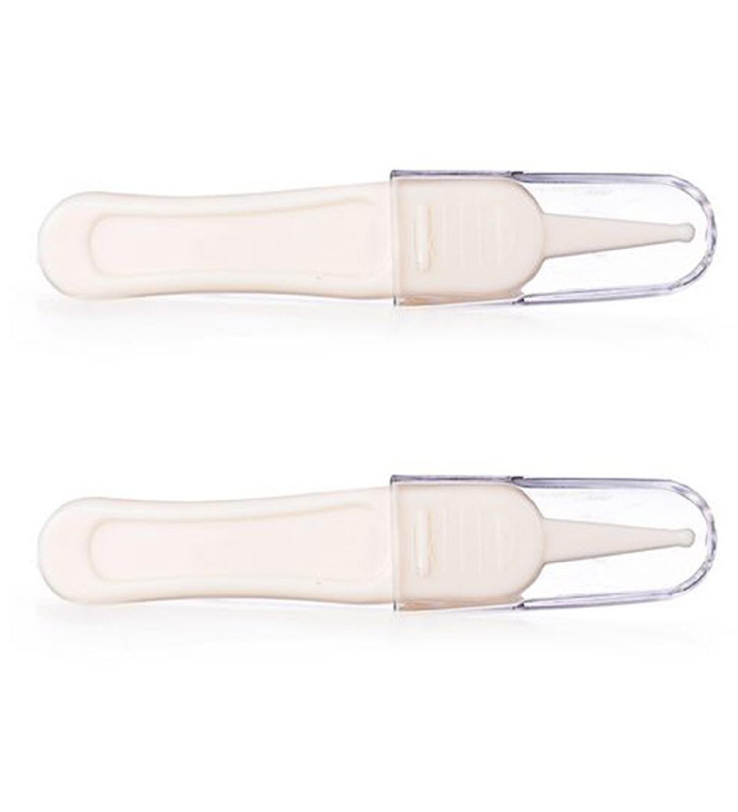 Healifty Kids Nose Tweezers Cleaning Nipper Plier - 2PCS Children Care Cleaner for Babies' Nose, Belly Button, Ears - White Clean Tool - Buy Online on GoSupps.com