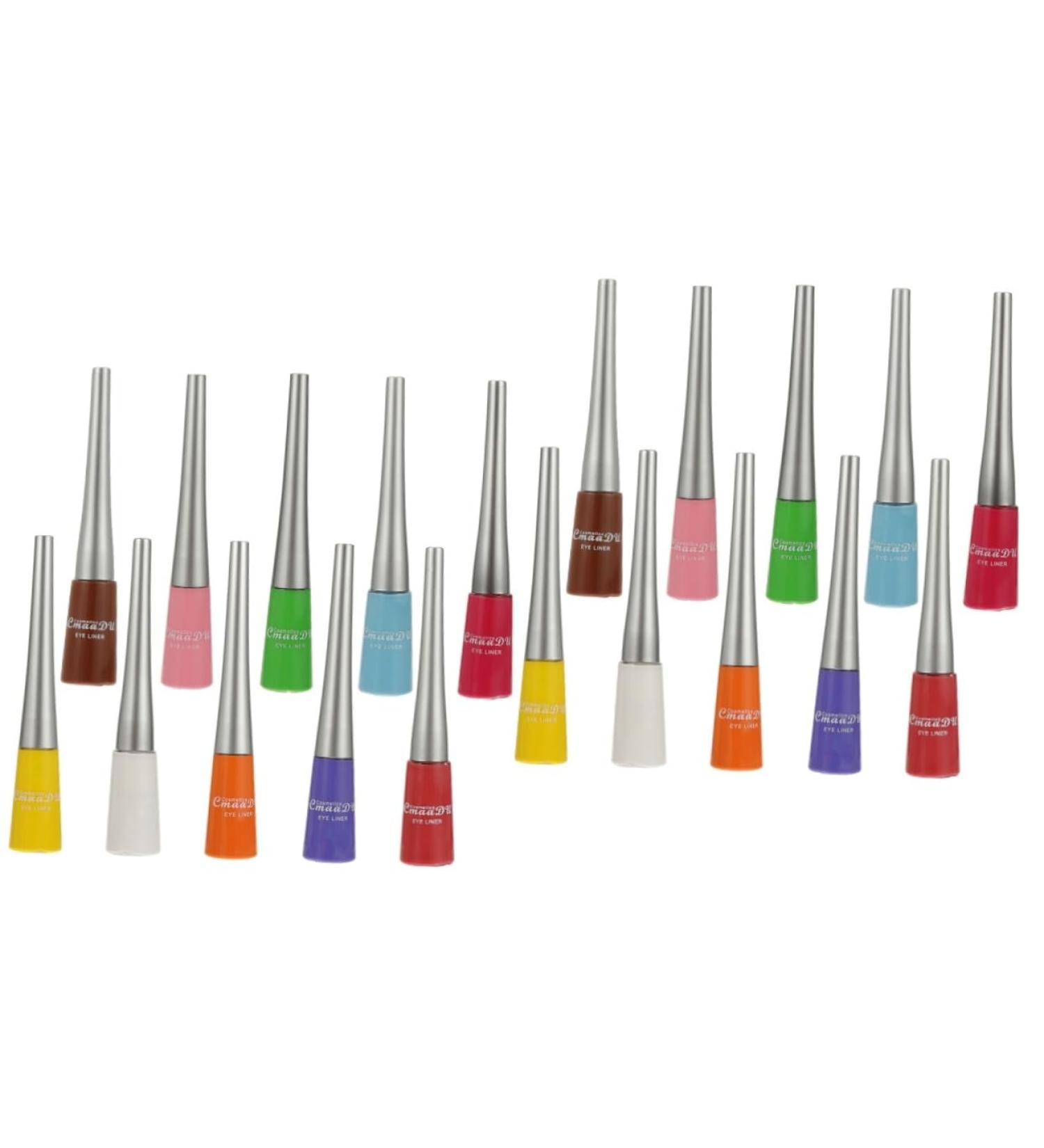 Beavorty 20 Pcs Colored Liquid Eyeliner Liquid Eyeliner Waterproof Matte Liquid Eyeliner Colors Cosmetic Pens - Buy Online on GoSupps.com