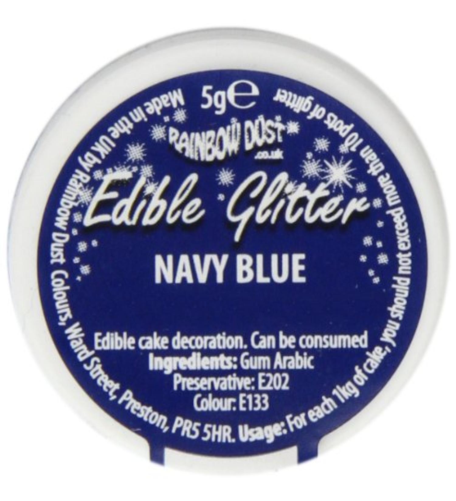 Navy Edible Glitter - Premium Quality for Baking & Decorating | Shop Internationally - Buy Online on GoSupps.com