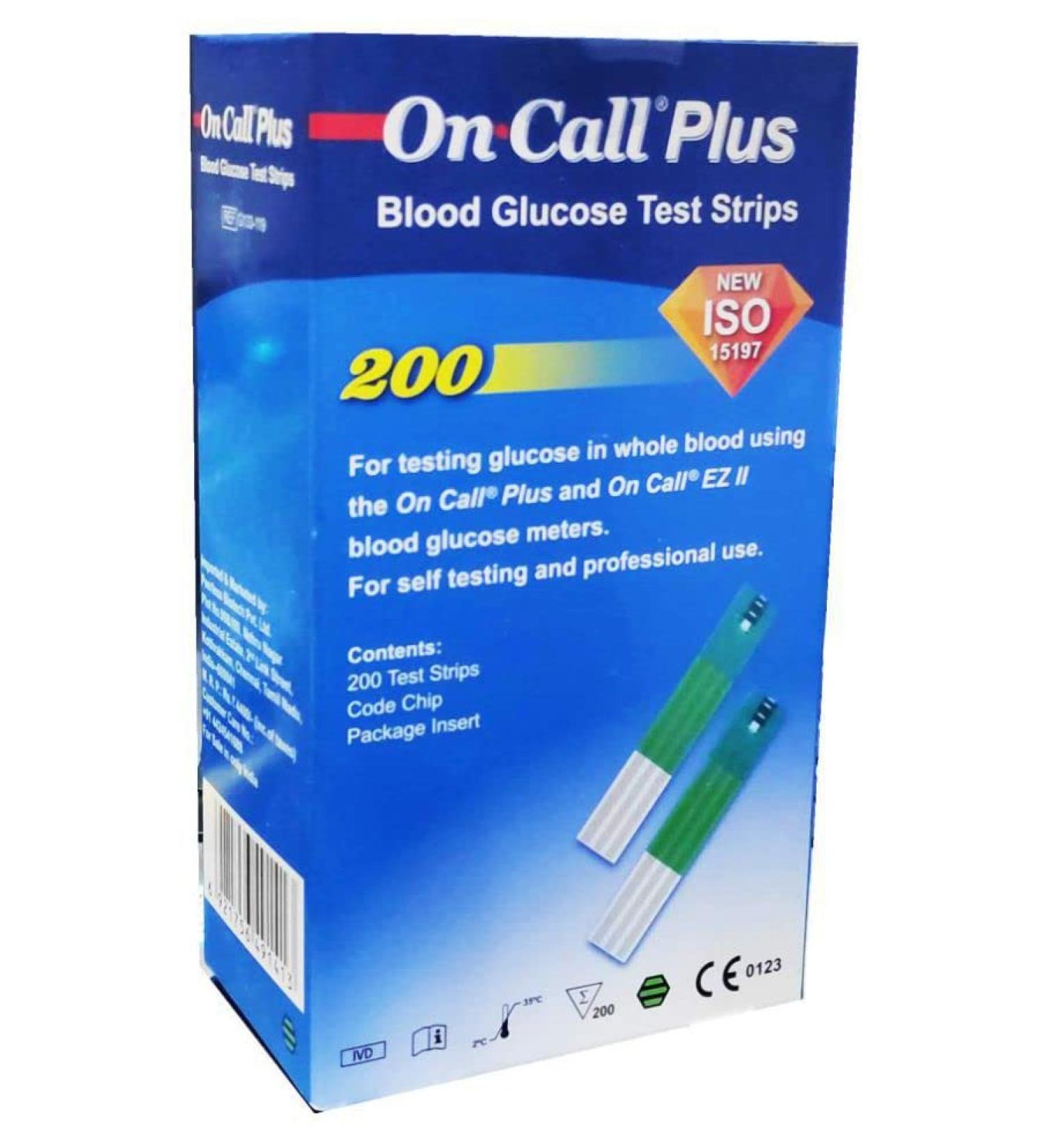 On Call Plus Blood Glucose Test Strips 200 nos
