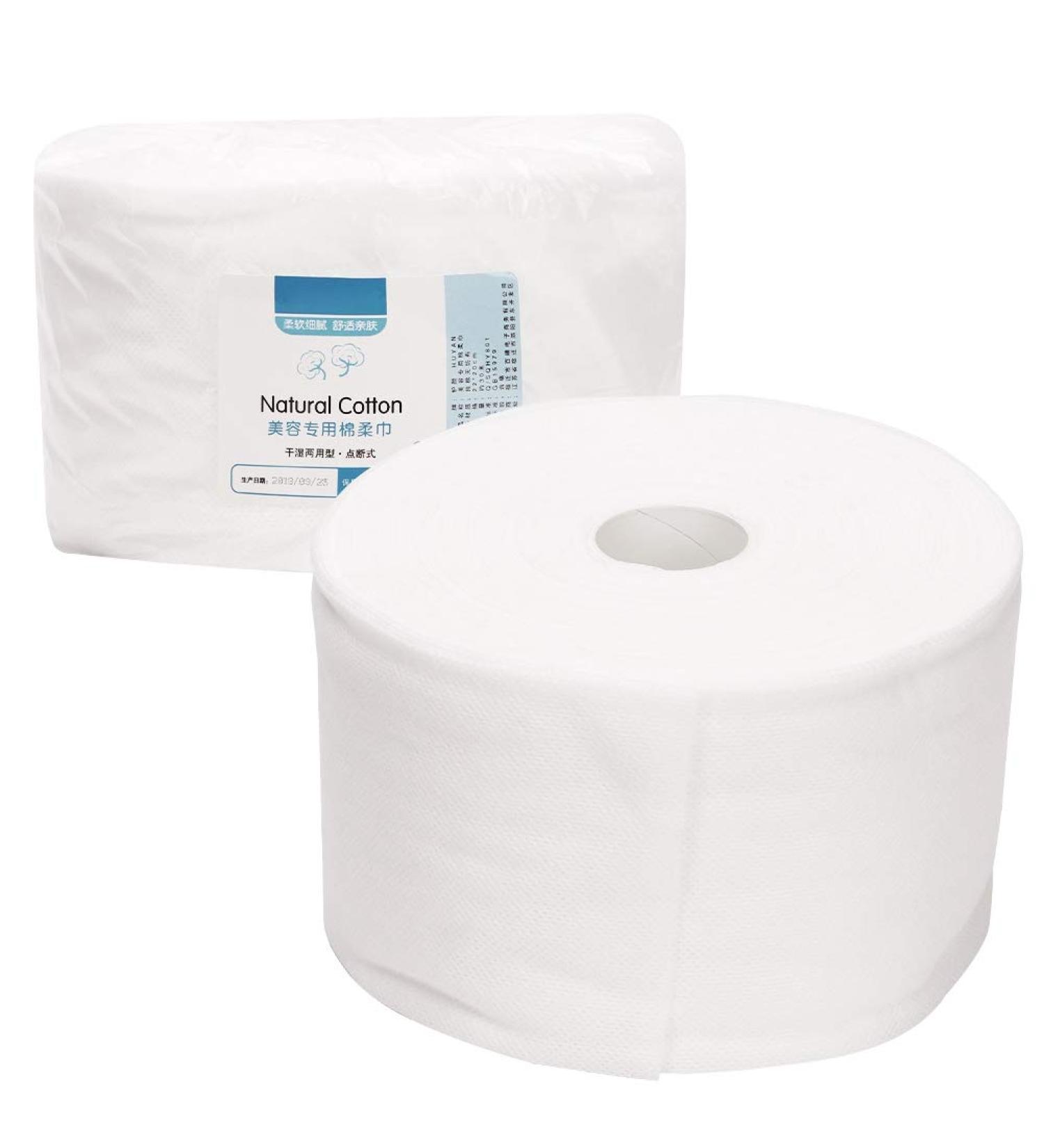 Disposable Soft Face Towel 30M Cotton Roll Cleansing Cotton Towel Makeup Remover Washcloth Cotton Wipes for Beauty Salon and Home Skin Care - Buy Online on GoSupps.com