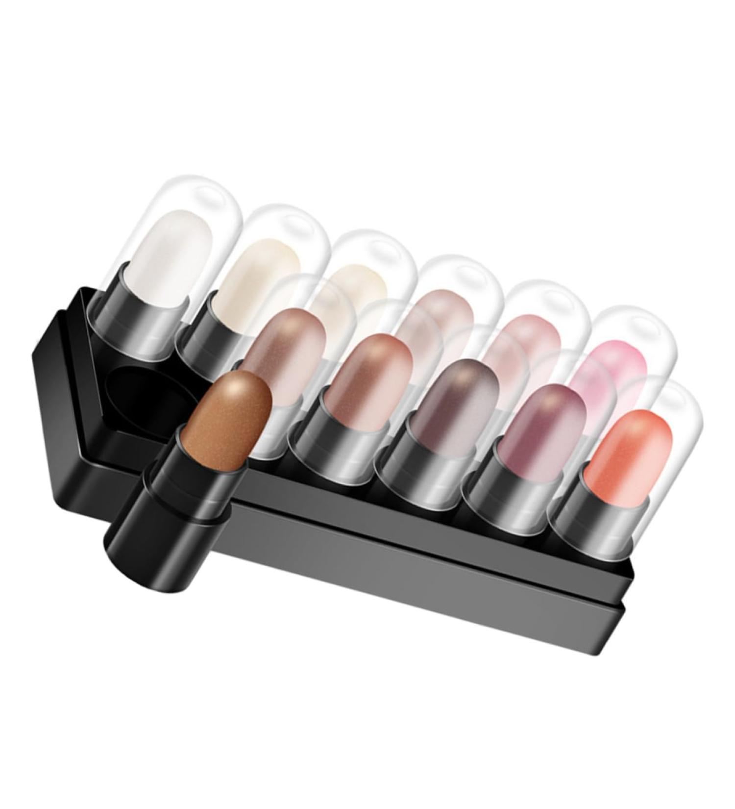 DOITOOL Glitter Shimmer Eyeshadow 12pcs 12 Shadow Box Eyeshadow Stick Colored Highlighters Highlighter Pen Boxed Tool - Buy Online on GoSupps.com
