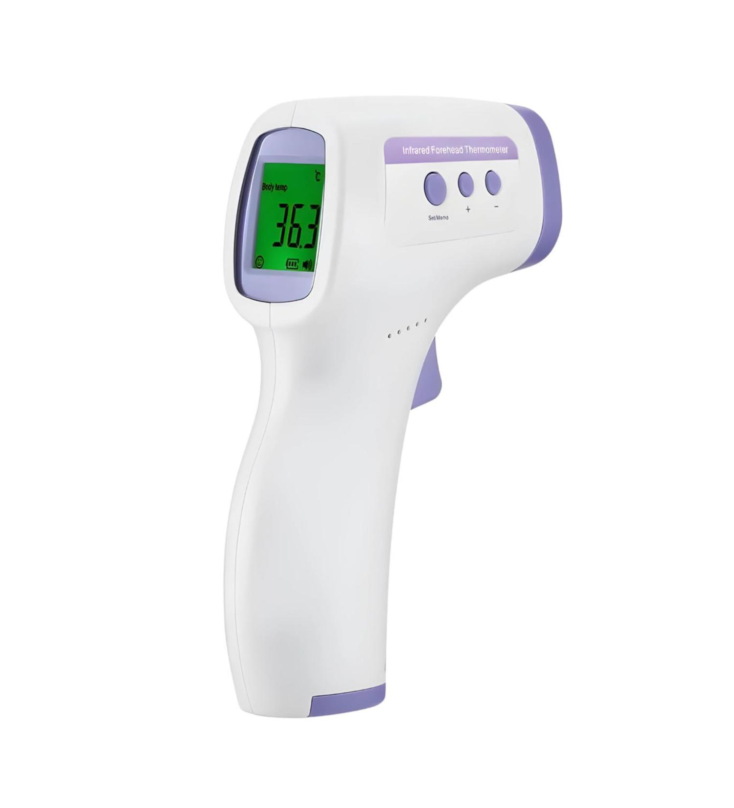 Infrared Forehead Digital Thermometer For Kids & Adults-Non Contact Medical Electronic Thermometer-Accurate & Fast Measurement with Three Back Color Light Display of Thermometer Gun - Buy Online on GoSupps.com