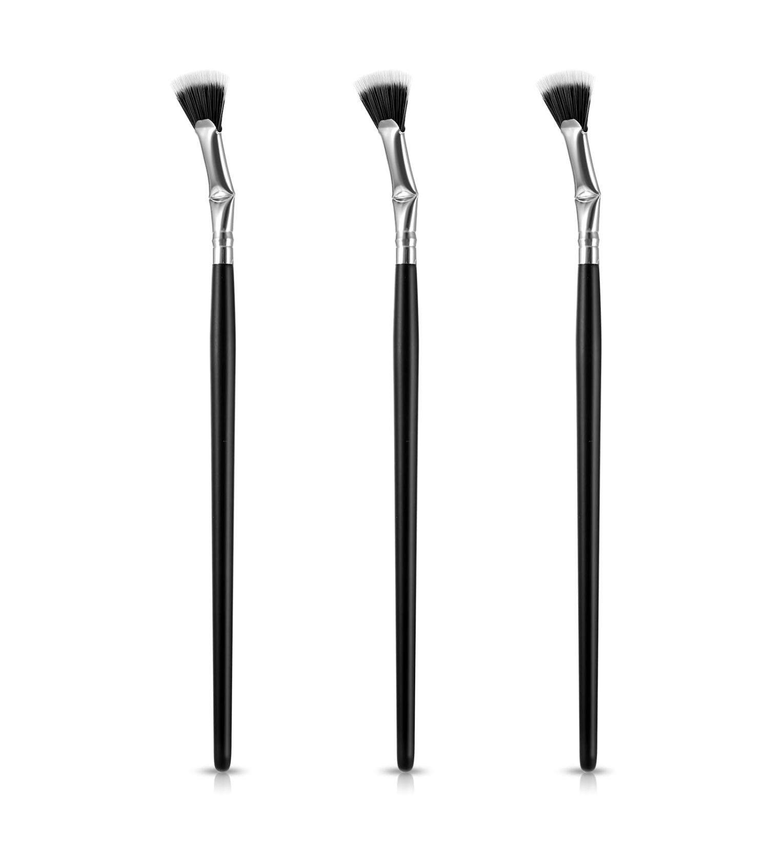 3-Pcs Fan Mascara Brush Set - Professional Angled Eyelash Wands for Clump-Free Enhanced Lifting Effect in Eye Makeup - Buy Online on GoSupps.com