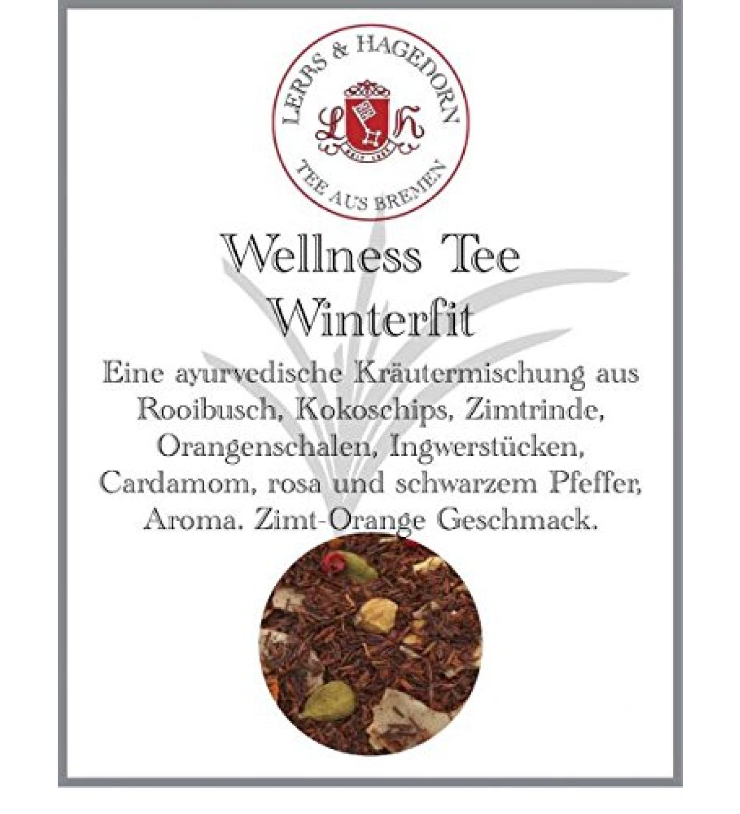  Lerbs & Hagedorn Lerbs & Hagedorn Wellness Tea Winterfit | Orange Cinnamon Scent 1 kg (approx. 71 litres) Rooibos coconut cinnamon bark orange peel - Buy Online on GoSupps.com