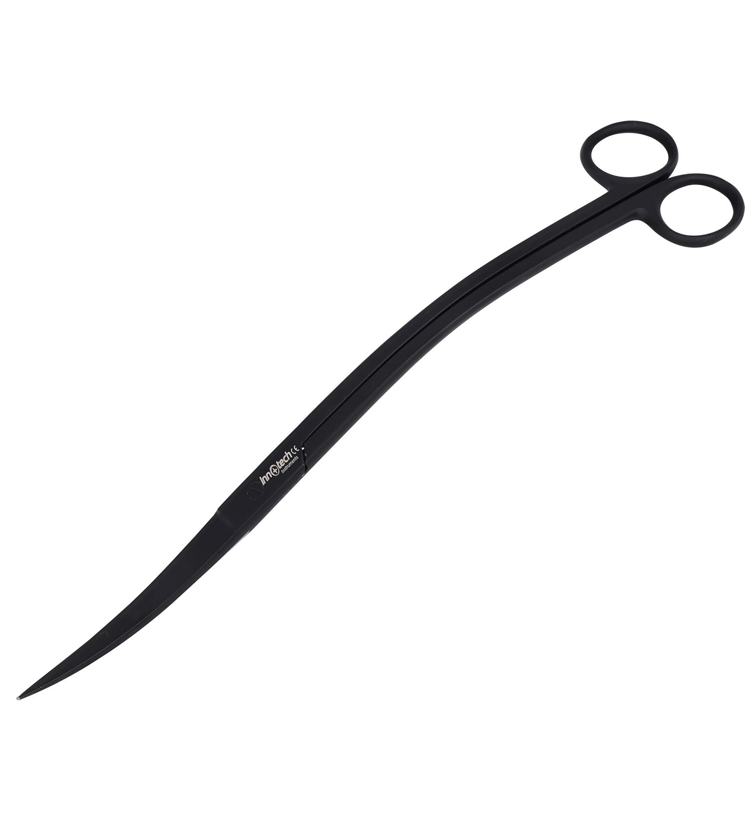 Innotech 25 CM Black Aquarium Scissors | Wave Scissors for Aquatic Plant Care - Ideal for Aquarium Cleaning - Buy Online on GoSupps.com
