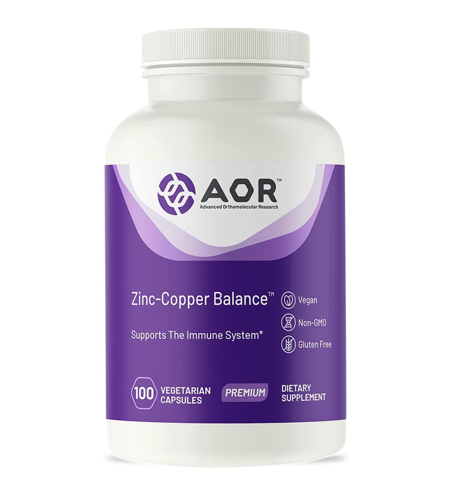 Buy AOR Zinc-Copper Balance - 100 Vegetarian Capsules | Advanced Orthomolecular Research - Buy Online on GoSupps.com