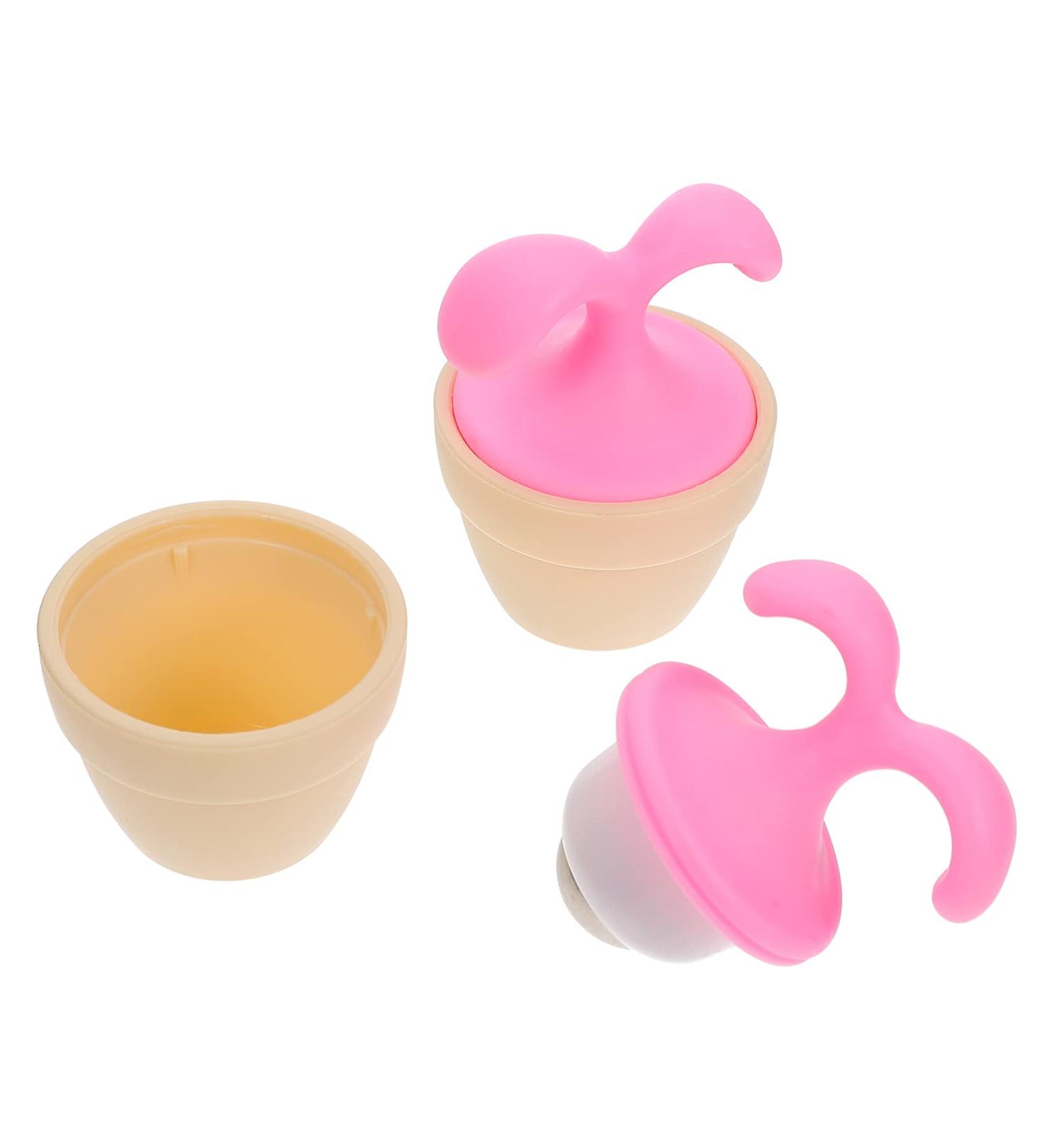 LALAFINA 2 STK Rollerball Massage Device | Manual Back Massage & Palm Body Roller | Portable Muscle Relief | Pink 6.5x5cm - Buy Online on GoSupps.com