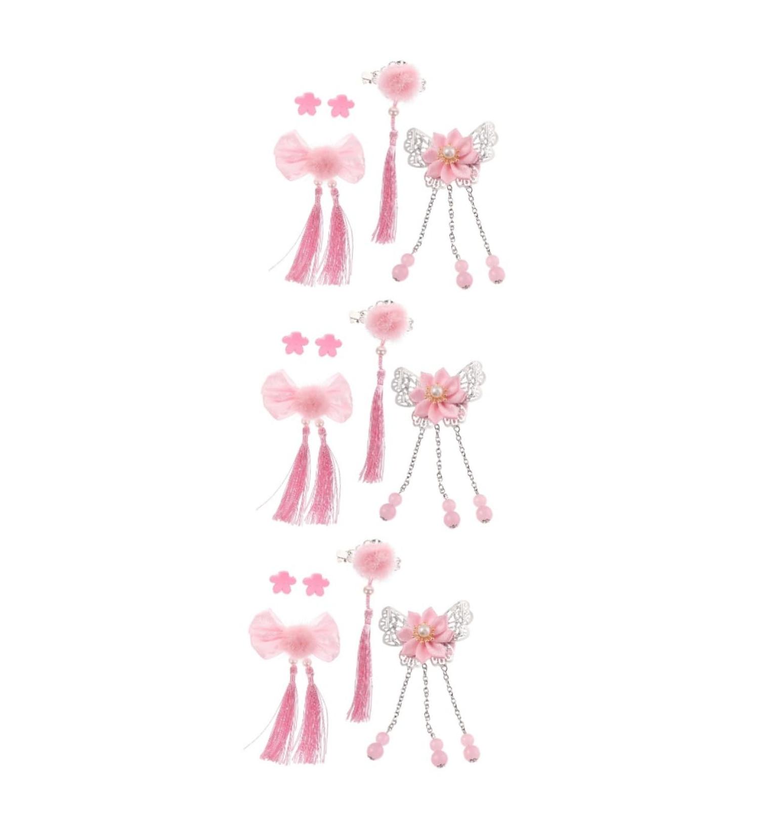 Beavorty Tassel Hairpin 3 Boxes new year hair clips hair accessories tassel trim decor Chinese Style Hair Accessories Kimono Flower Hair Clip New Year girl hair clip Hanfu - Buy Online on GoSupps.com