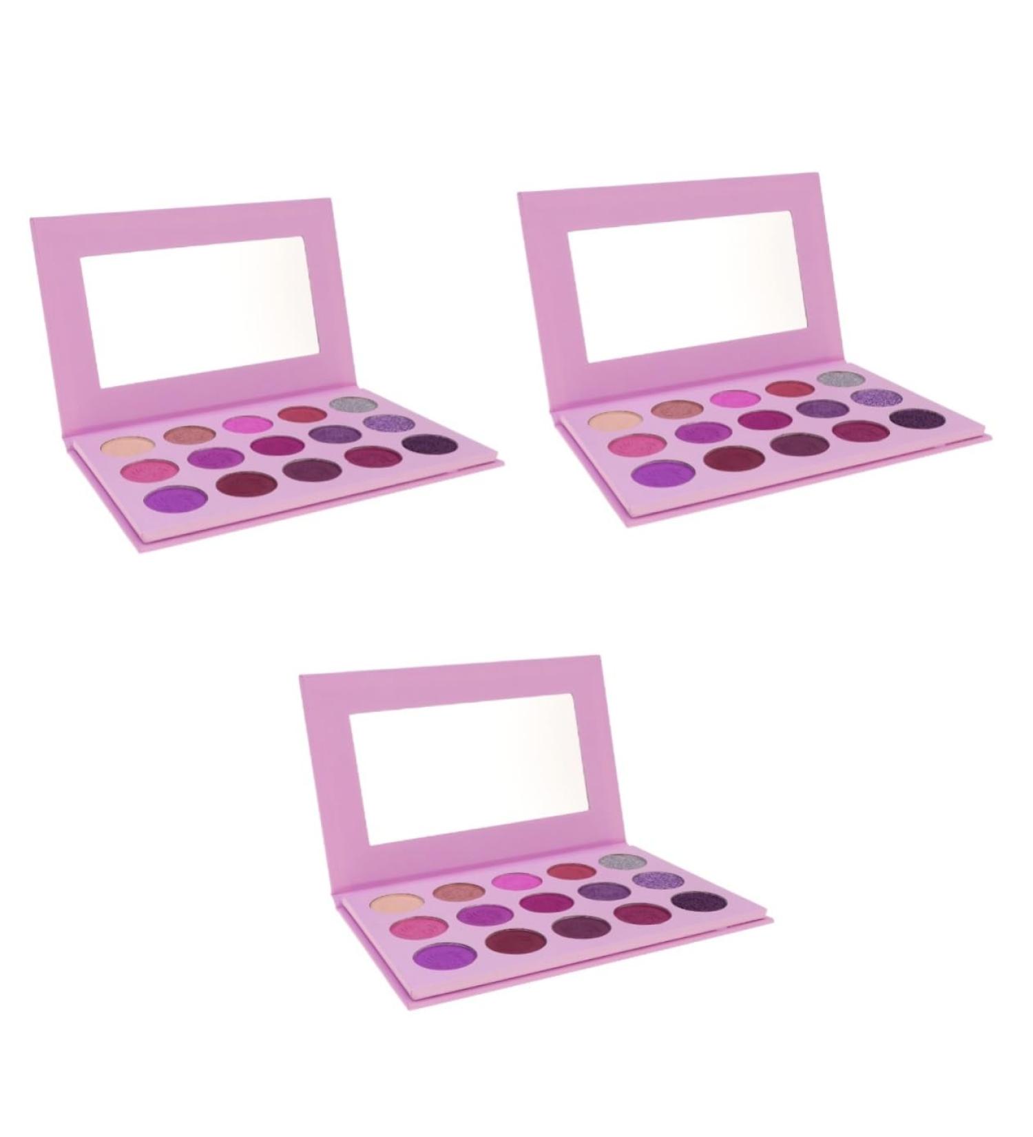 Angoily 3pcs 15 Exquisite Girls Eyeshadow Purple for Colors Compact Women Makeup 1 count (Pack of 1) Purplex3pcs - Buy Online on GoSupps.com
