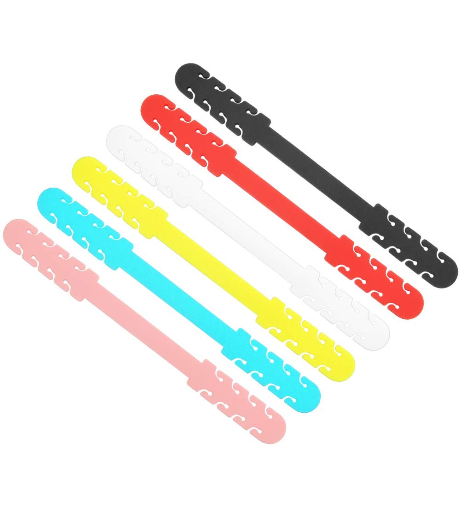 6 PCS Silicone Face Mask Extenders - Adjustable Ear Protectors for Adults & Children (Black/White/Blue/Red/Pink/Yellow) - Buy Online on GoSupps.com