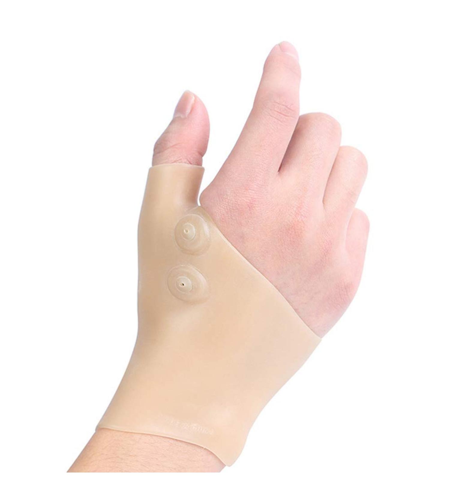 Milisten Fingerless Gloves with Thumb Splint - Elastic Silicone Wrist Support for Typing & Biking - 1 Pair - Buy Online on GoSupps.com