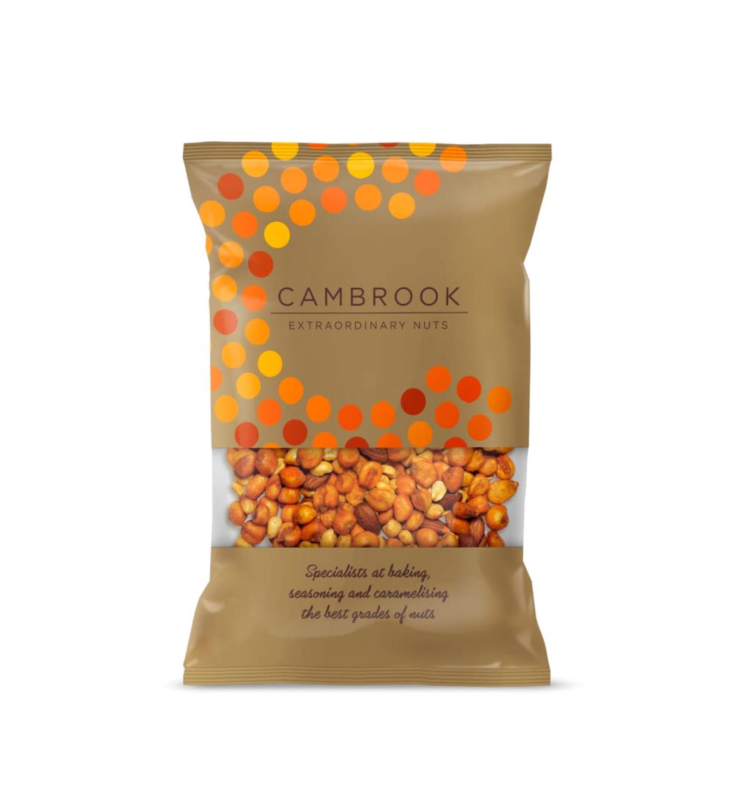 Cambrook Extraordinary Nuts Mix 17 - Baked and Salted Peanuts and Almonds with Giant Chilli Corn - Vegan Gluten Free High Protein Snack - 3 Pack 900g - Buy Online on GoSupps.com