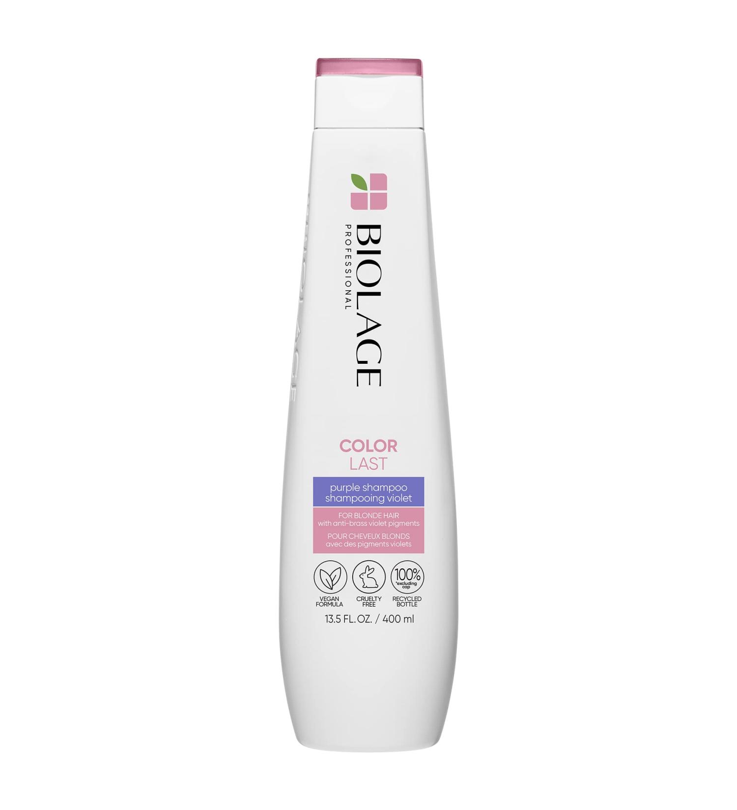 Matrix Biolage Color Last Purple Shampoo - Neutralize Brass & Yellow Tones - Fig & Orchid Formula - Paraben-Free - For Color Treated Hair - Vegan - Cruelty Free - 13.5 Fl Oz - Buy Online on GoSupps.com