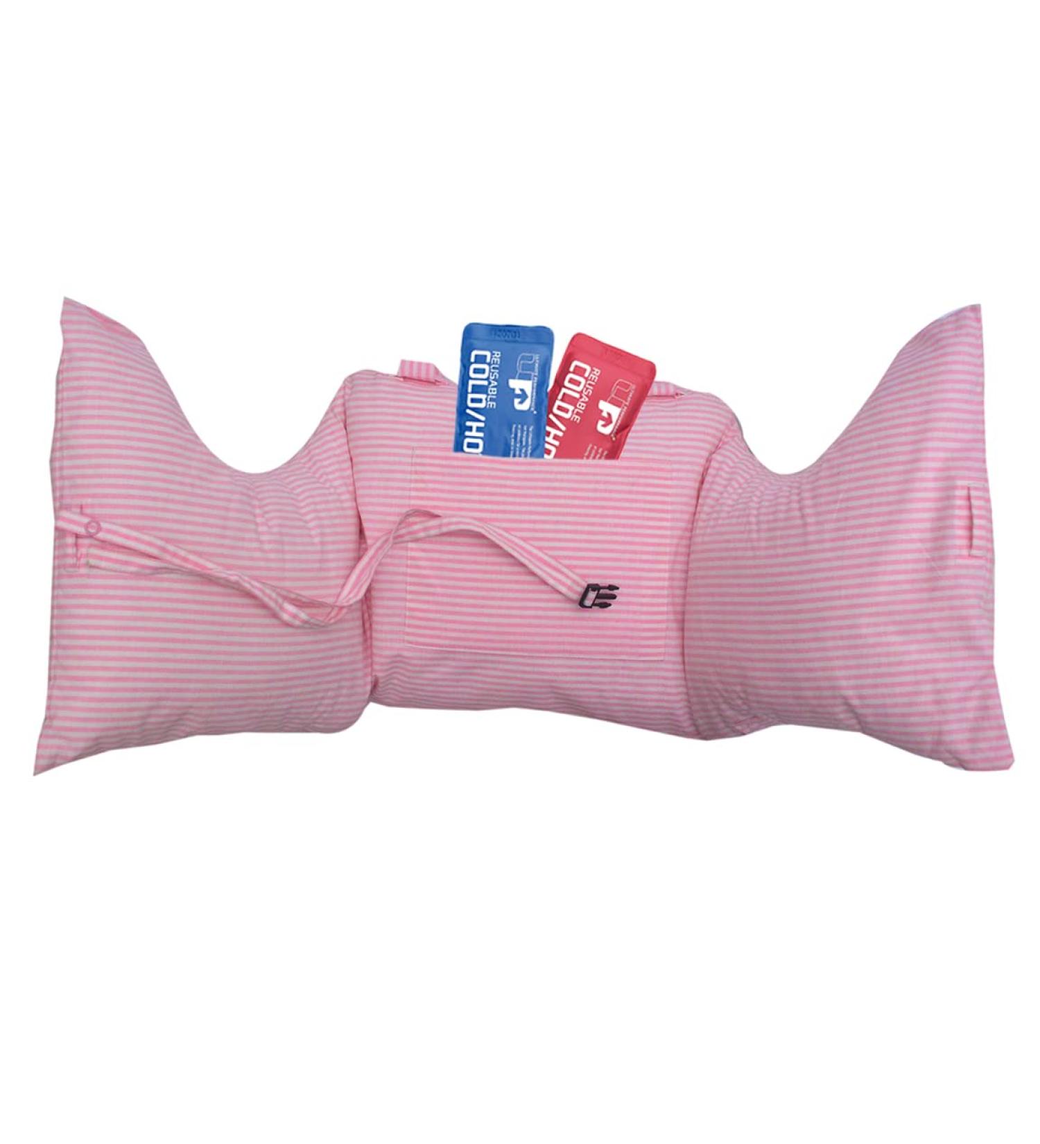Post Surgery Recovery Pillow - Pink Stripes with Cotton Cover | Inspired Comforts - Buy Online on GoSupps.com