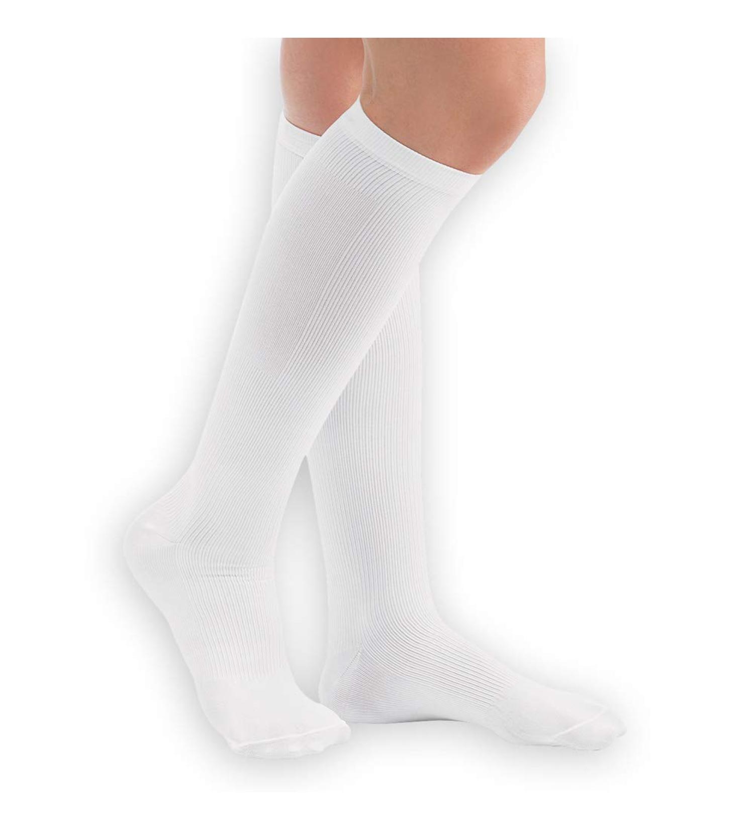 Shop Women's Compression Trouser Socks - Firm 20-30 mmHg White Small - Made in USA | Collections Etc - Buy Online on GoSupps.com
