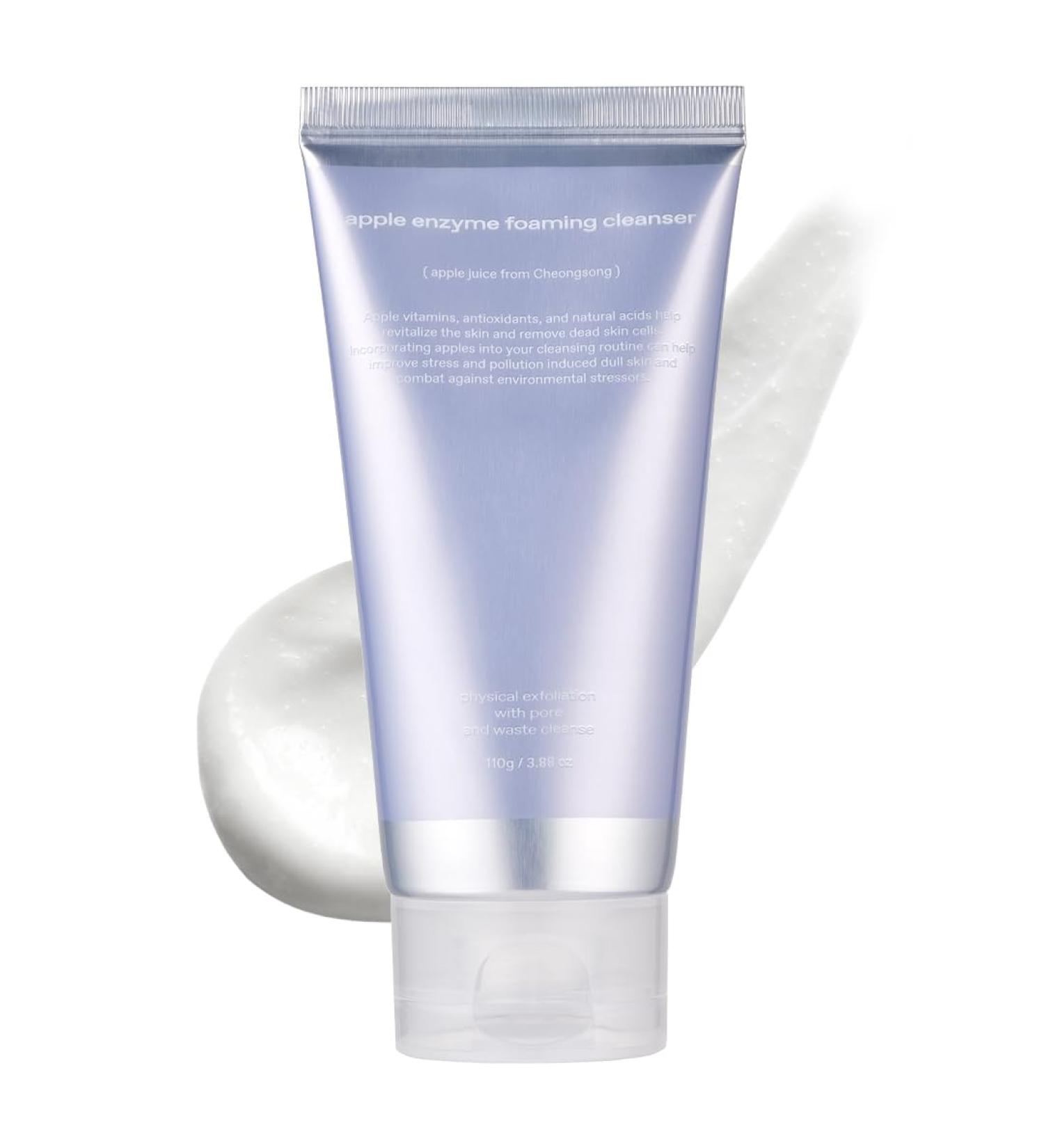 glow apple enzyme foaming cleanser | natural rice powder scrub for mild exfoliation | slightly alkaline formula for deep pore cleansing | enriched with lipase & polyphenols | 3.9 oz 3.8 Ounce (Pack of 1) - Buy Online on GoSupps.com