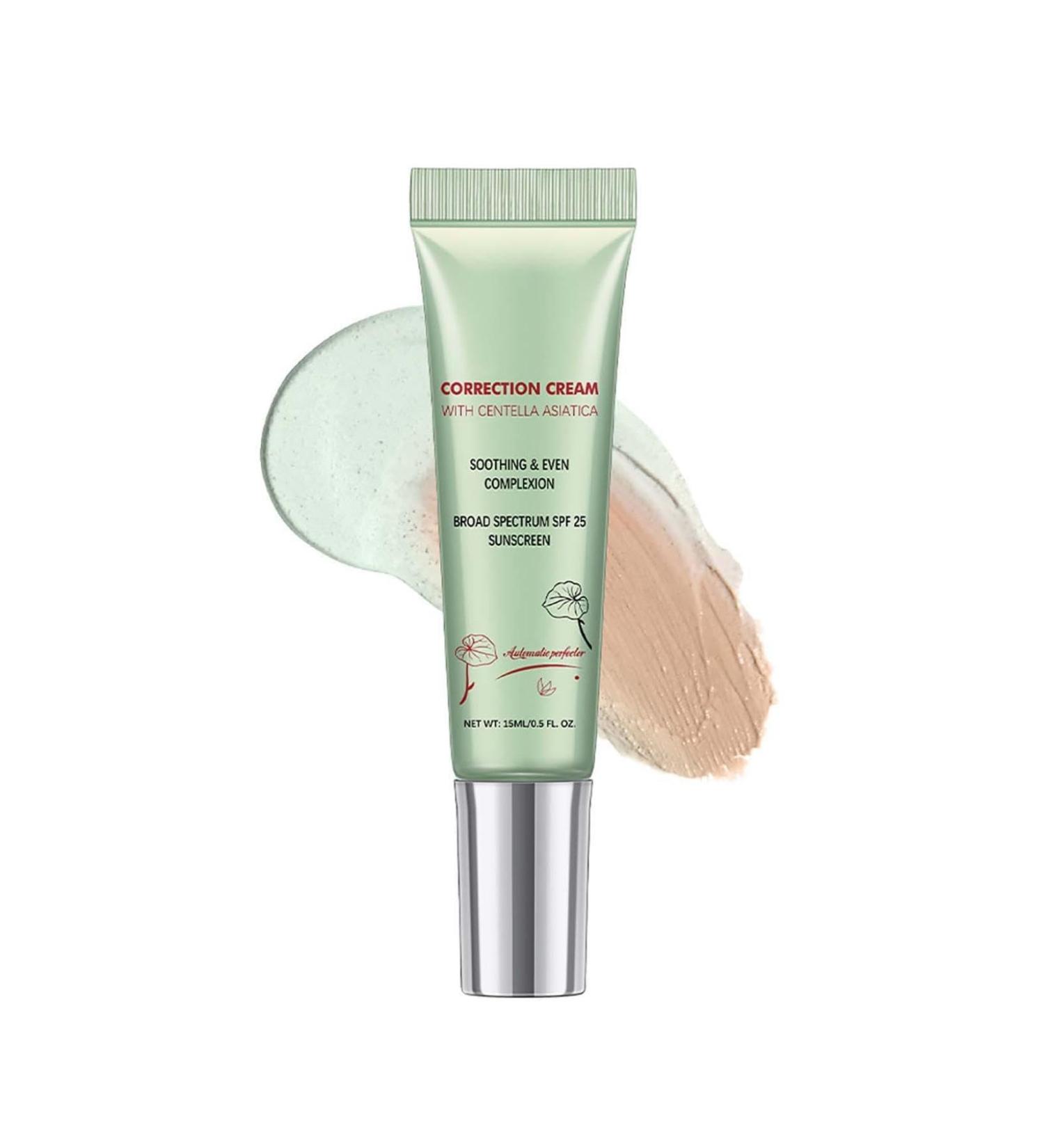 Cc Centella Asiatica Face Contour Cream Makeup and Facial Definition Korean Cosmetic Care Centella Cream Concealer SPF30 (Green 15 ml) - Buy Online on GoSupps.com
