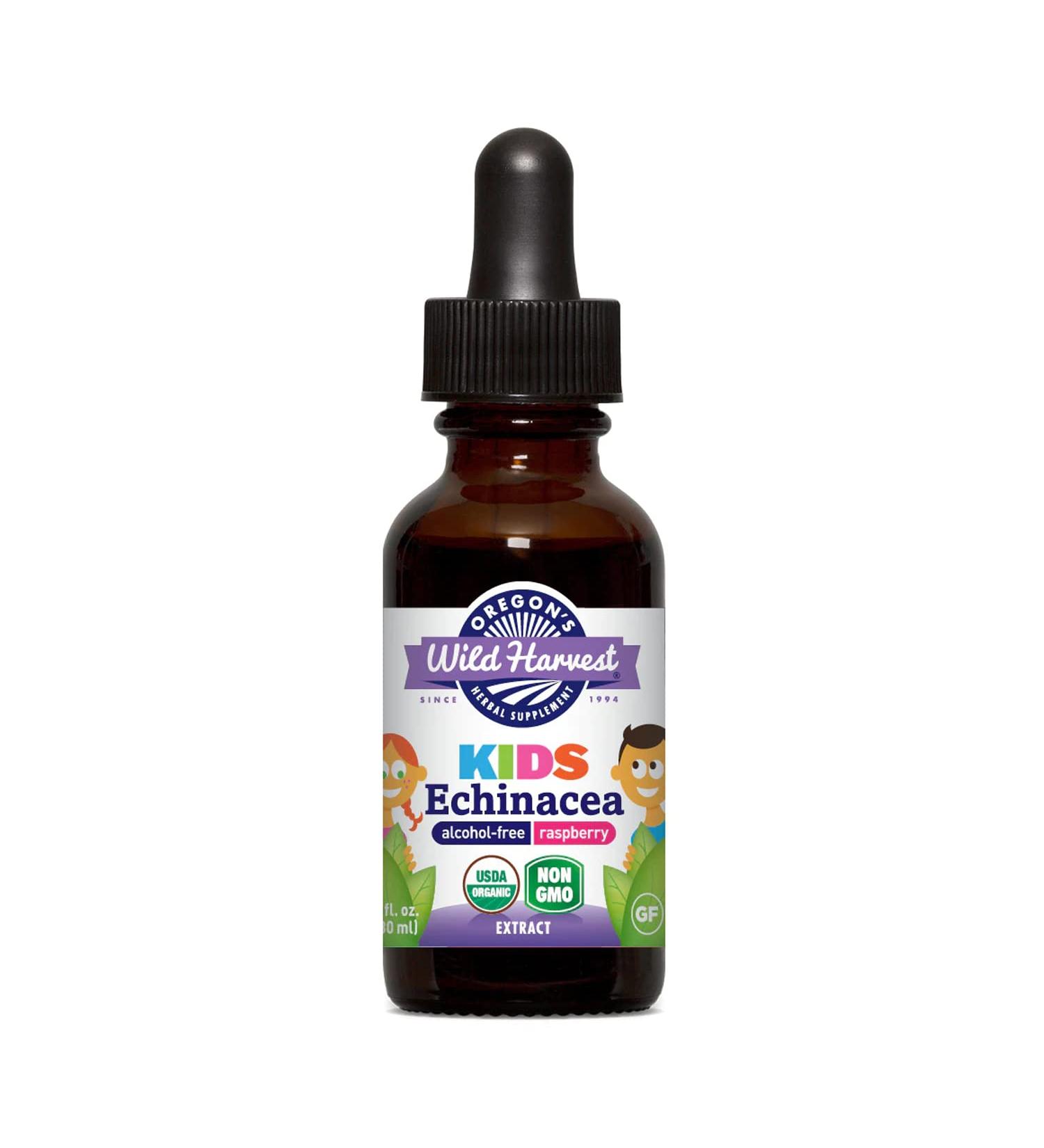 Oregon's Wild Harvest Children's Echinacea Raspberry Organic Herbal Supplement 1 Fluid Ounce