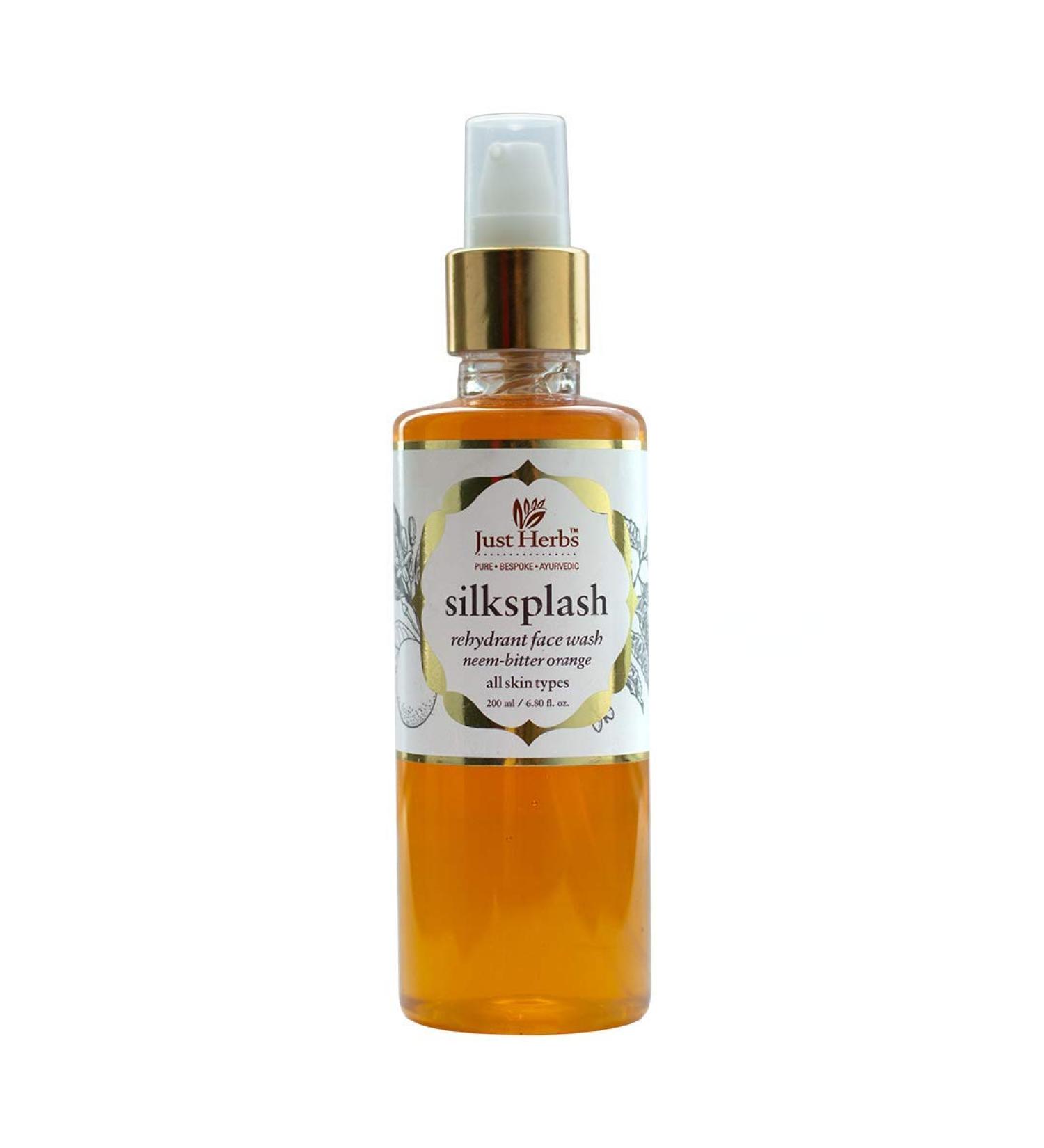 Silksplash Organic Neem Orange Face Wash | Vitamin C - Paraben & Sulfate Free | 6.80 fl.oz | Ideal for All Skin Types | Shop Internationally - Buy Online on GoSupps.com