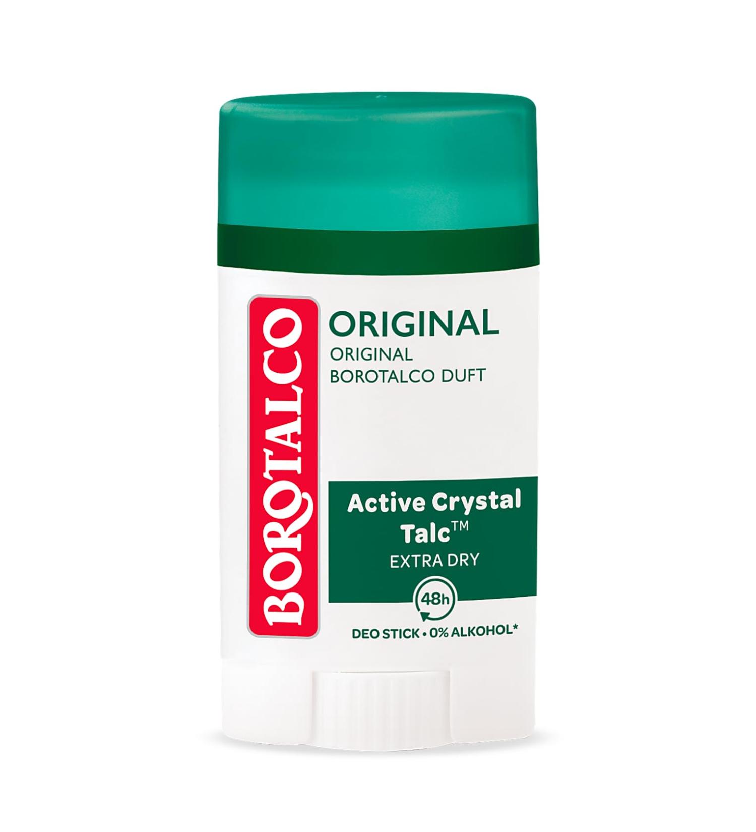  Borotalco Borotalco Deodorant Stick - 48 Hour Effectiveness - Formula with Active Crystal Talc for Triple Protection Against Sweat - 0% Alcohol - Deodorant for Men and Women - 6 x 40ml - Buy Online on GoSupps.com