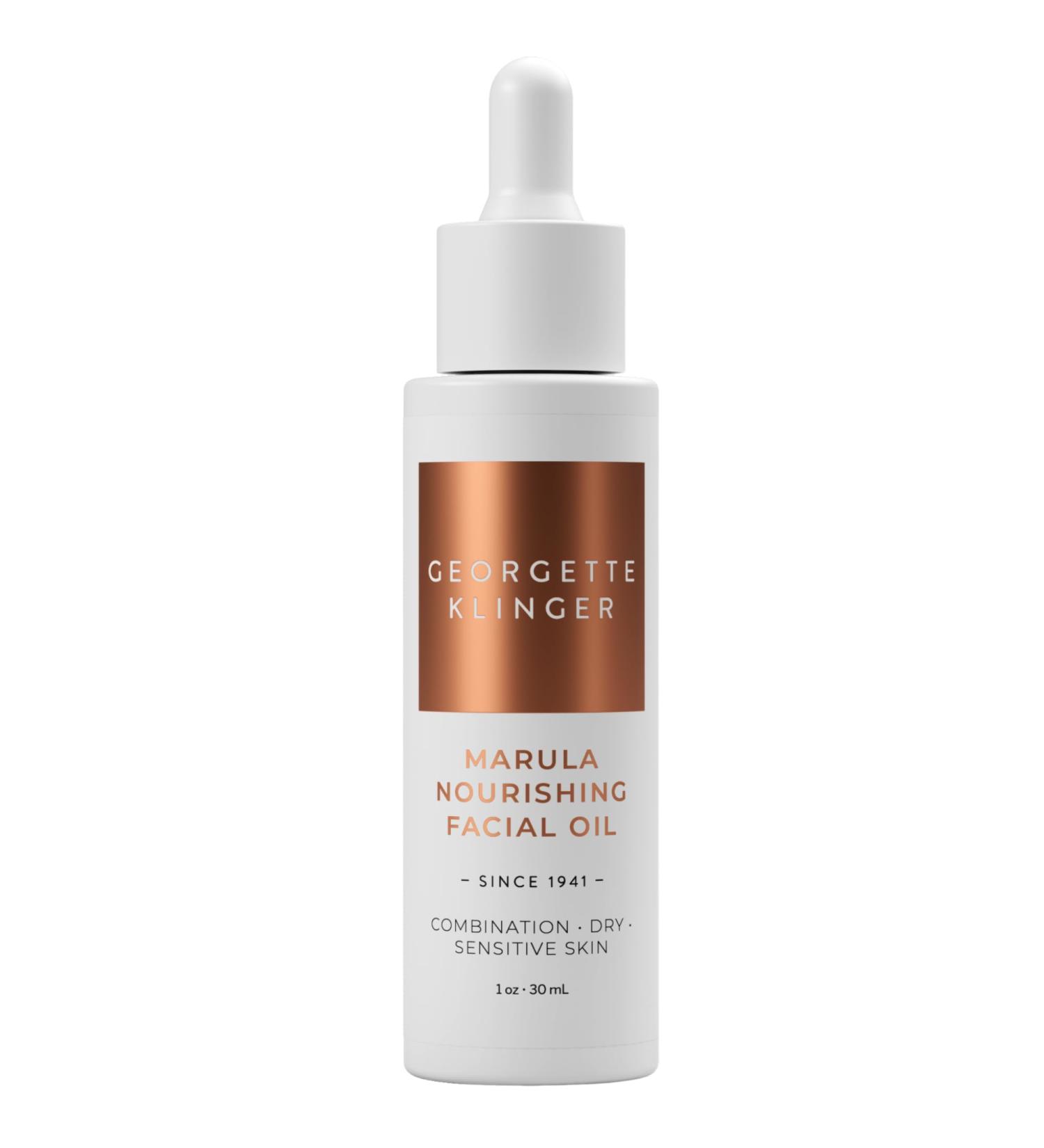 Marula Nourishing Facial Oil - Anti-Aging Serum for Plump Hydrated Skin | Minimize Pores Diminish Lines & Wrinkles | 10 Natural Oils - 1 oz by Georgette Klinger - Buy Online on GoSupps.com