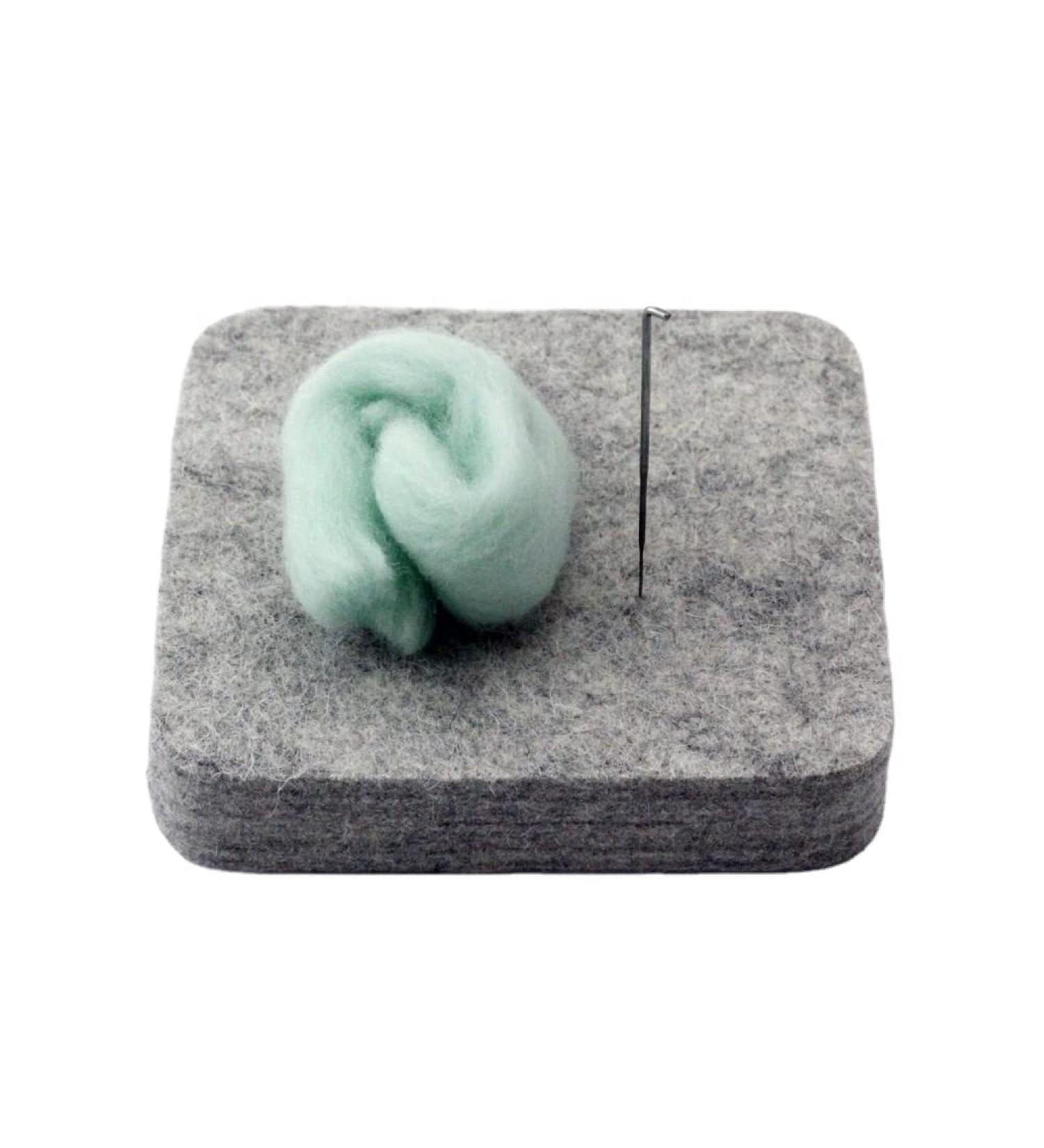 Natural Woolen Needle Felting Mat - Small 6 x 6 x 1 - Felting Starters Tools for New Creations - Buy Online on GoSupps.com