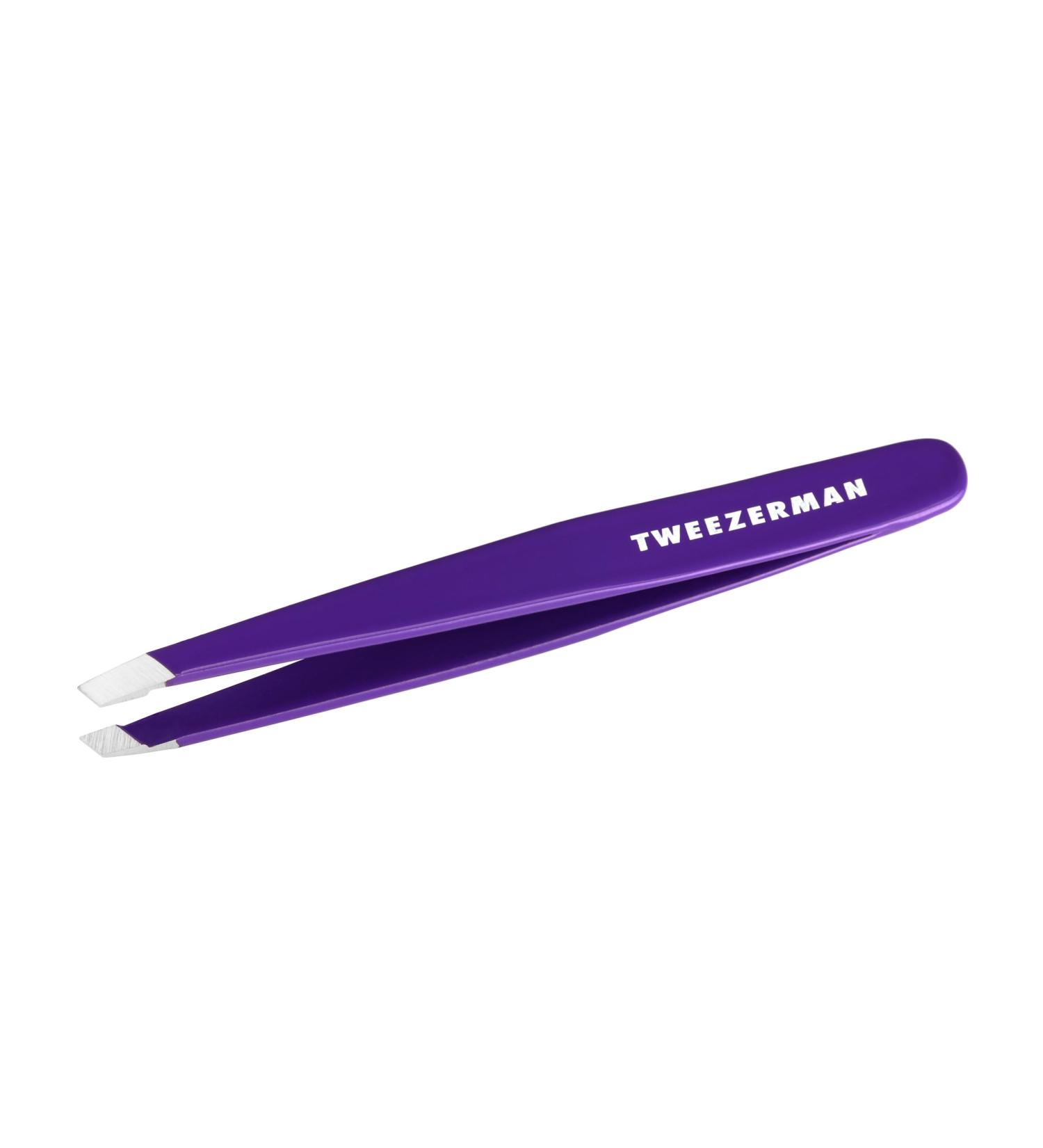 Tweezerman Exclusive Neon Purple Slant Tweezer - Hair Removal Tweezers Stainless Steel - Buy Online on GoSupps.com