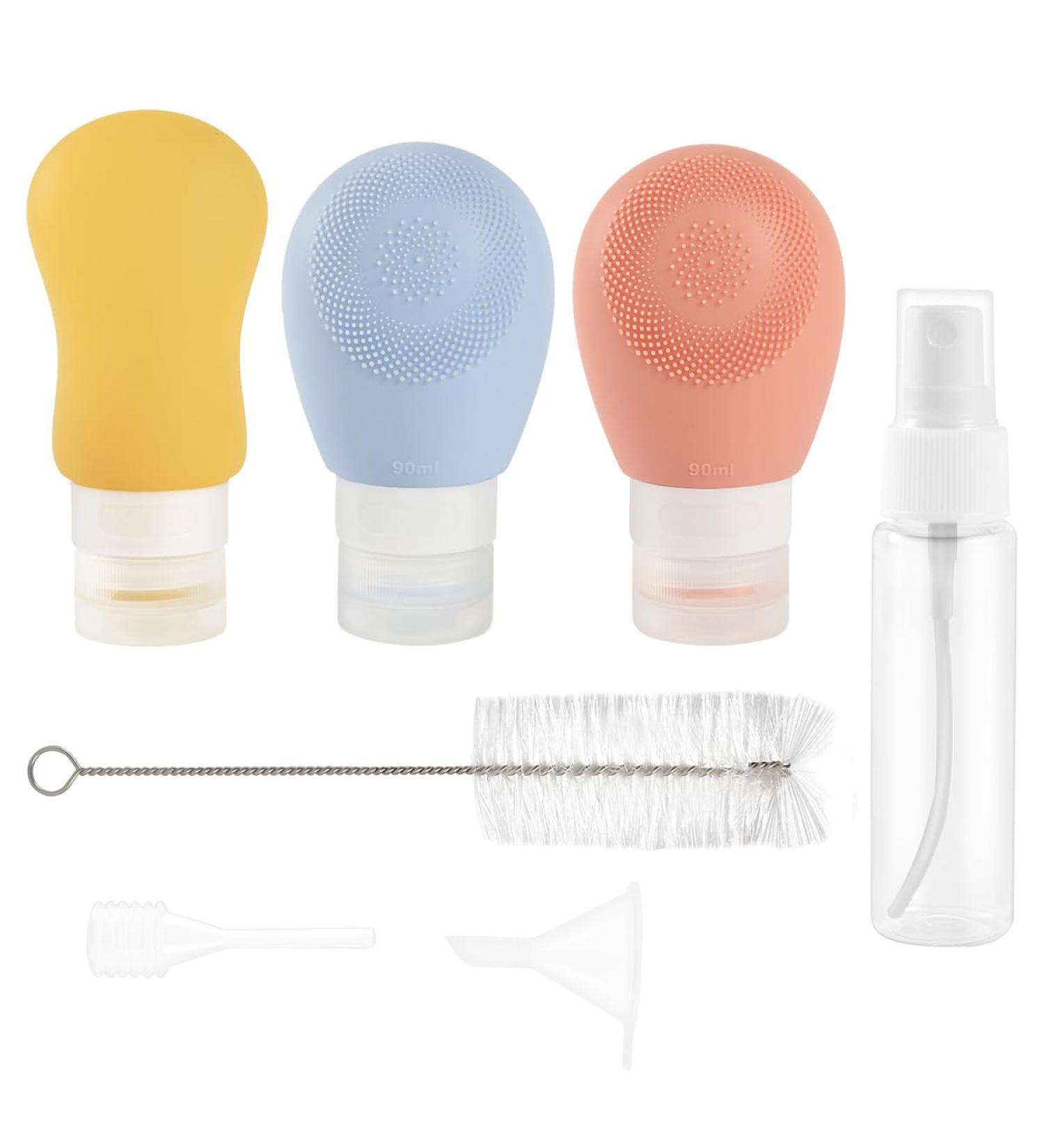 Silicone Travel Bottles - Leak Proof Squeezable Refillable Toiletries | Deluxe Travel Accessories for International Shipping - Buy Online on GoSupps.com