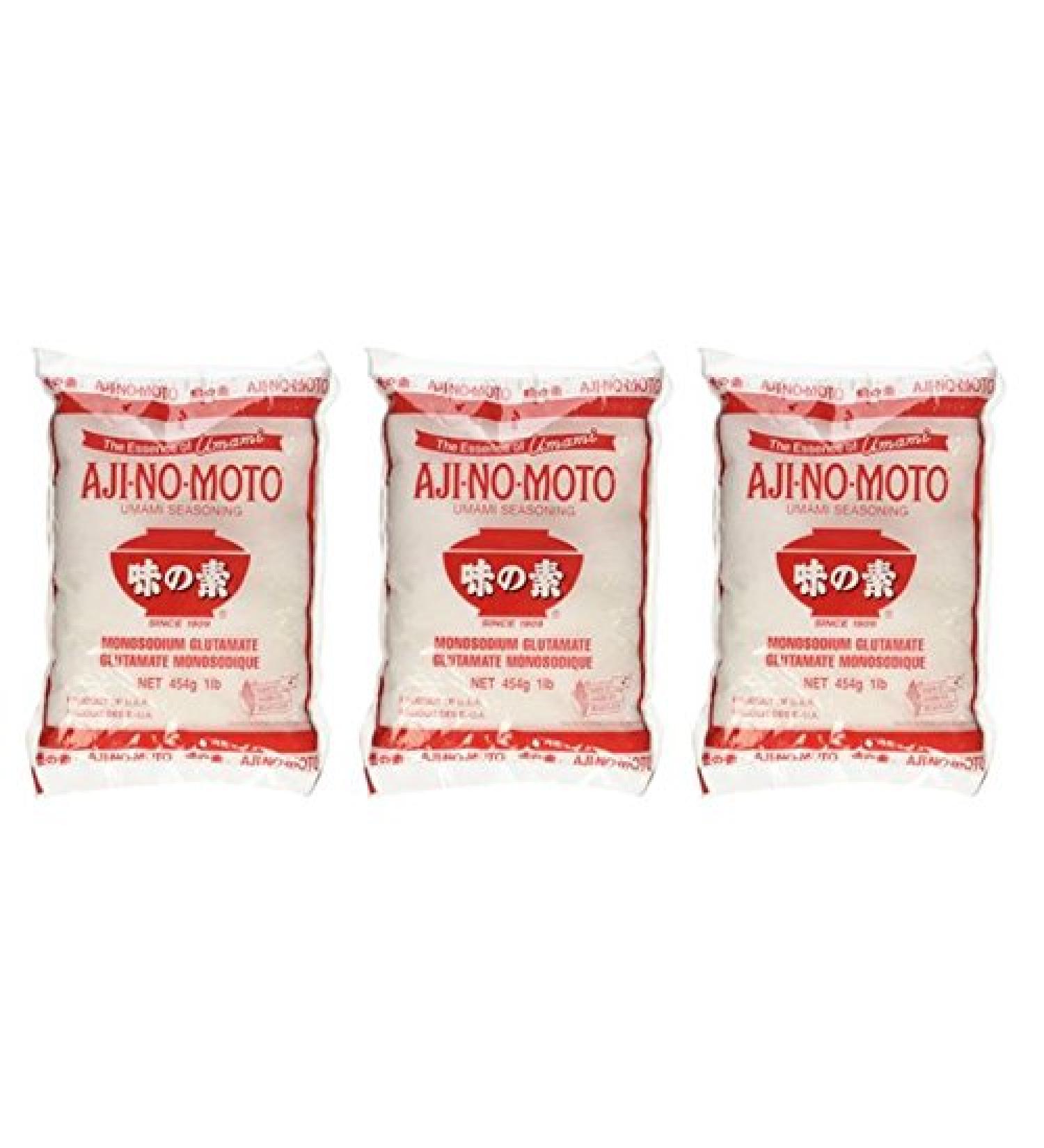Aji No Moto Ajinomoto Monosodium Glutamate Umami Seasoning 1lb 454g Bag (Pack of 3) 1 Pound (Pack of 3)