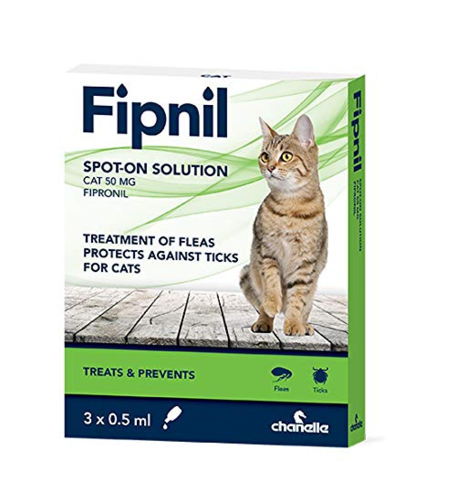 Fipnil Spot On Flea and Tick Treatment for Cats 3 pipettes