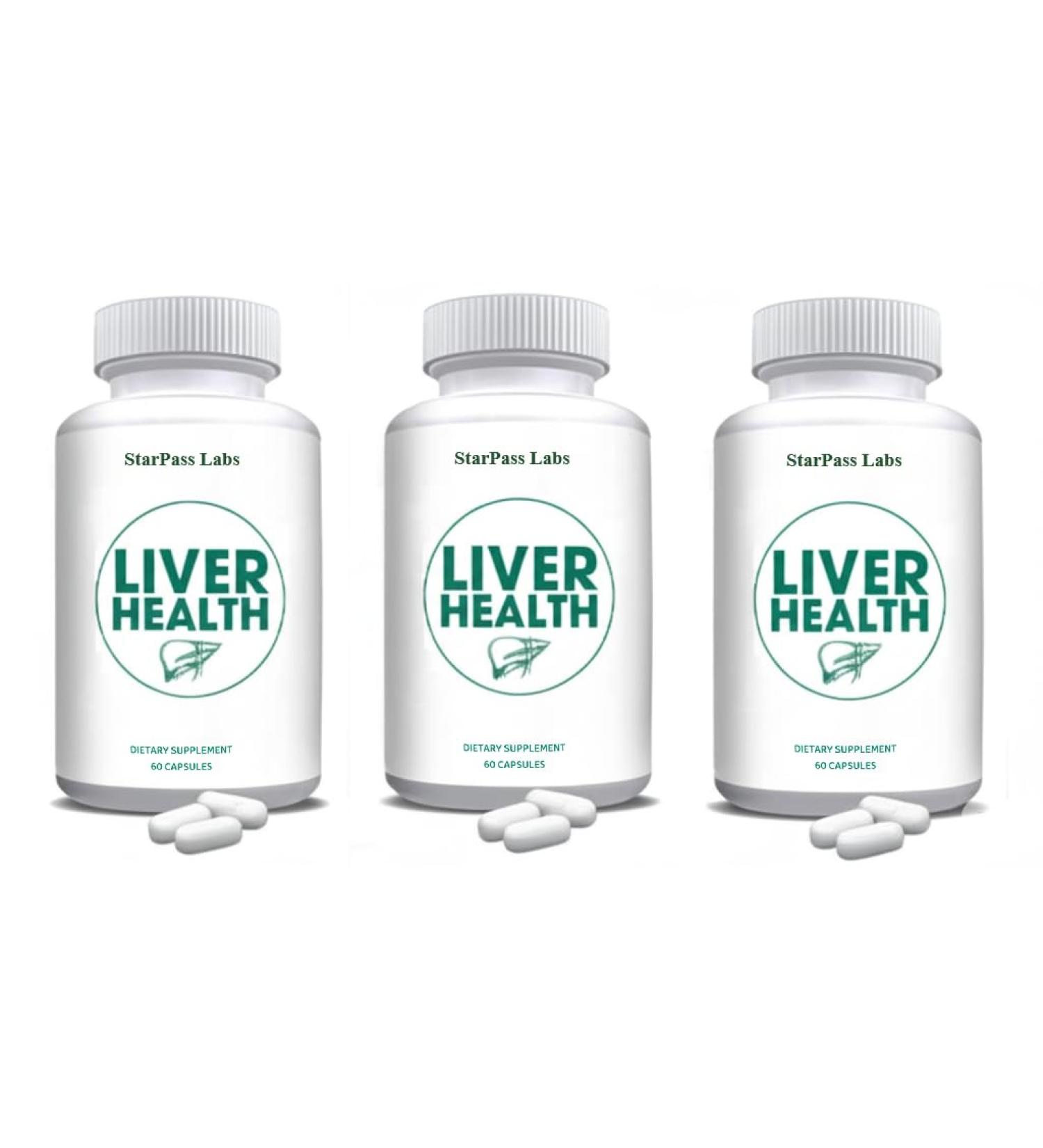 StarPass Labs Liver Health | Liver Detox & Cleansing Repair Formula with Natural Nutrients Vital to Liver 60 Caps (3 Pack) - Buy Online on GoSupps.com