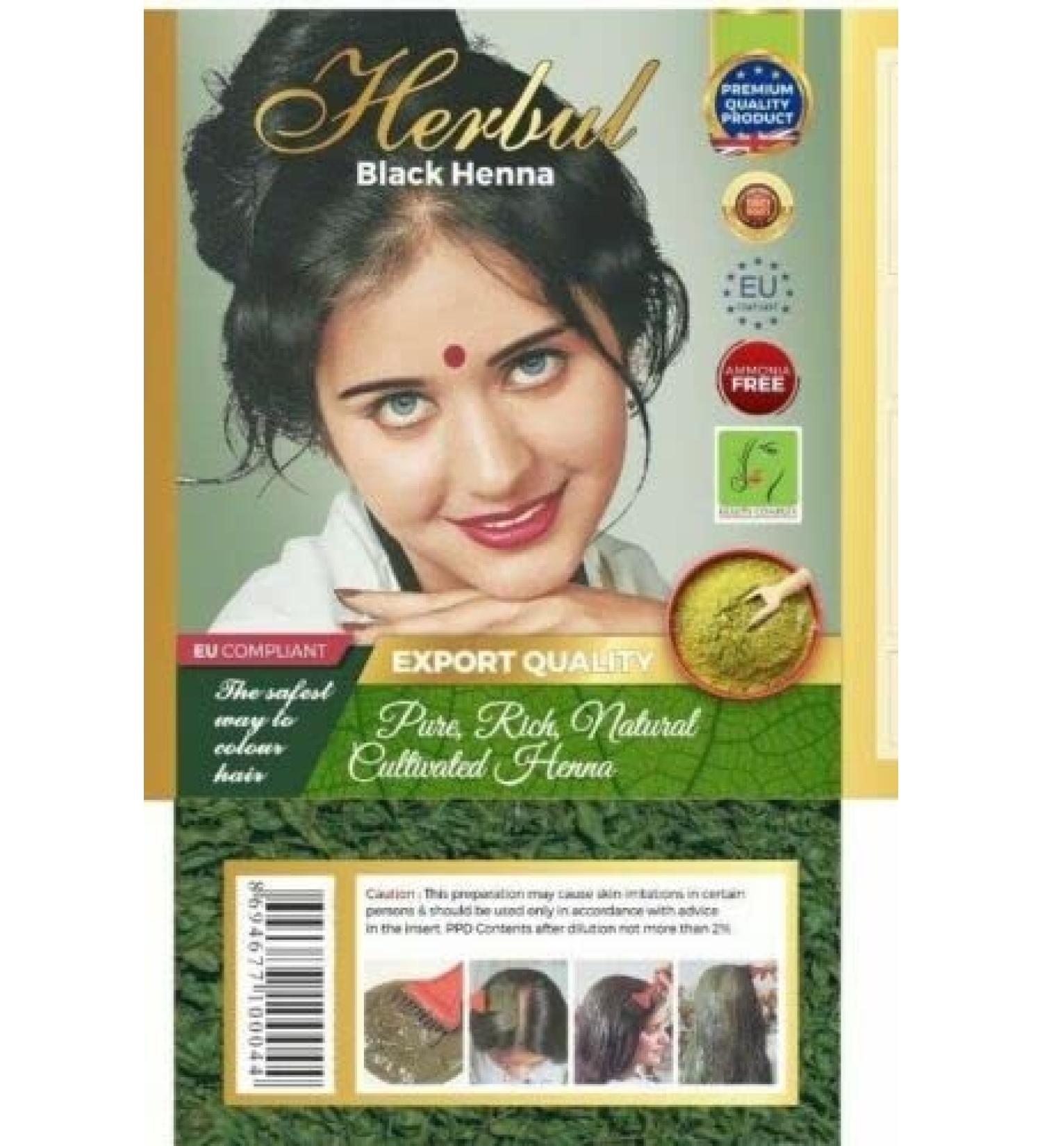 Henna Natural Brown Henna Powder Herbal Hair Colour Powder 6 x 10g