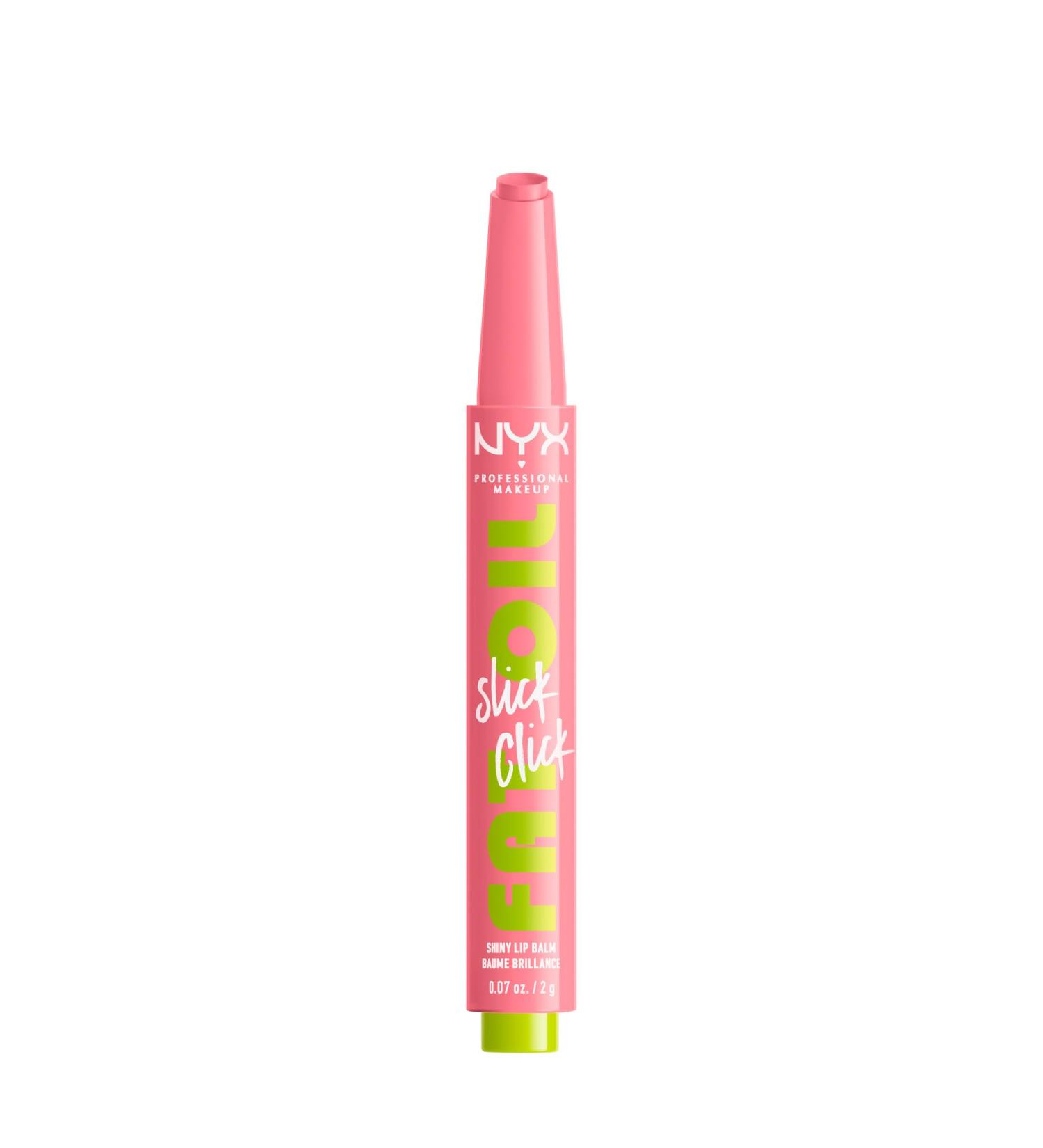 NYX PROFESSIONAL MAKEUP Fat Oil Slick Click Balm in a stick Infused with nourishing oils High shine finish - Clout (Pink) 10 Clout - Buy Online on GoSupps.com