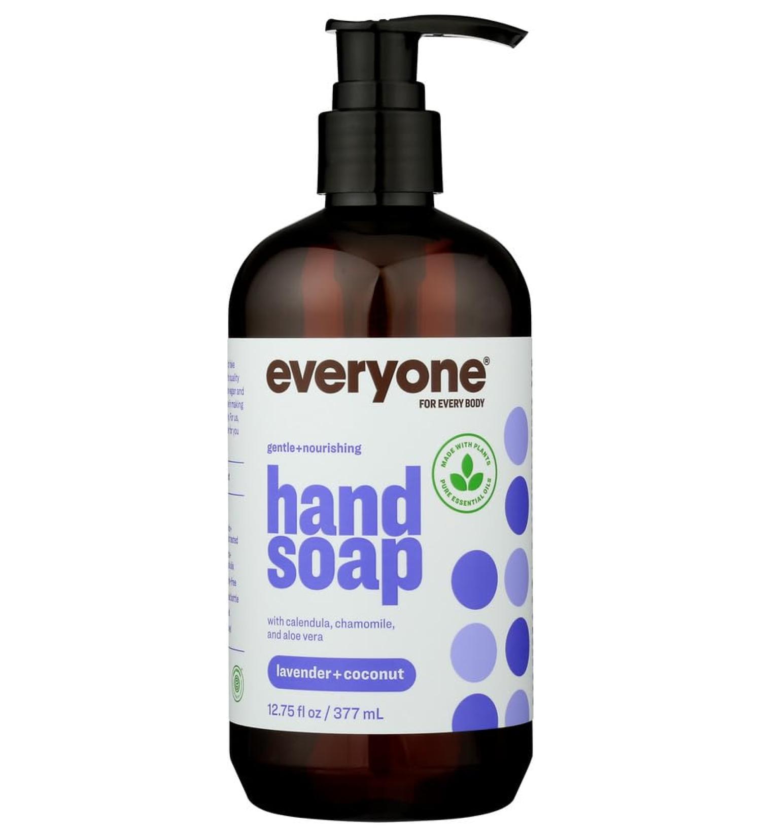 Buy Everyone Lavender Coconut Hand Soap 377 ML | Natural Vegan Moisturizing Soap for Clean Hands | International Shipping Available - Buy Online on GoSupps.com